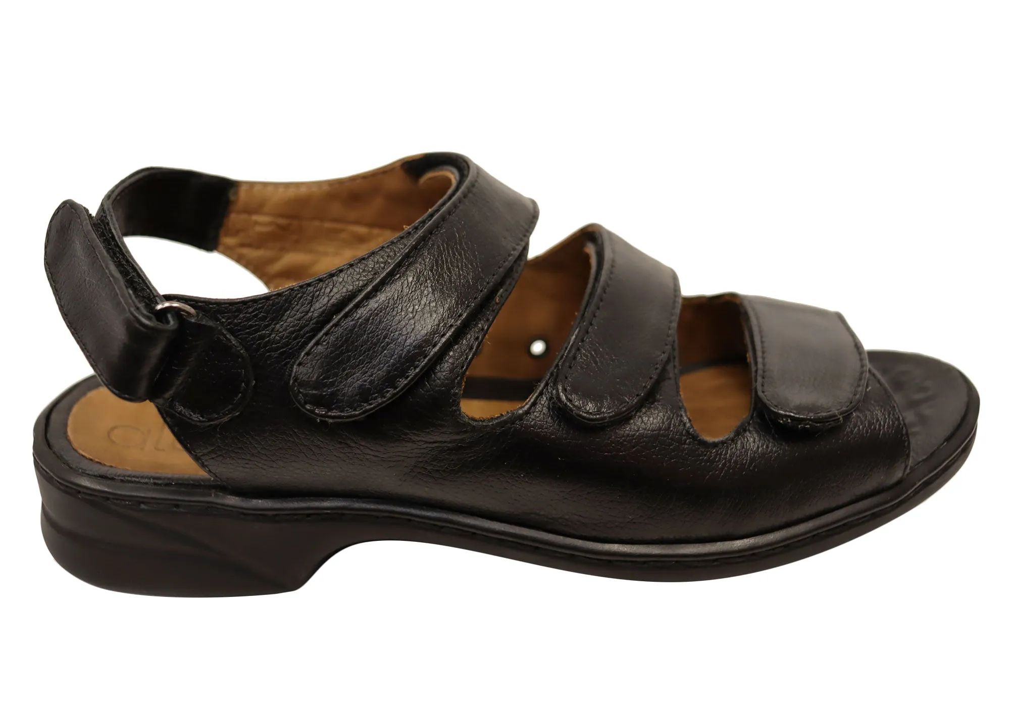 wellness Good Grip Opananken Michele Womens Comfortable Leather Adjustable Sandals