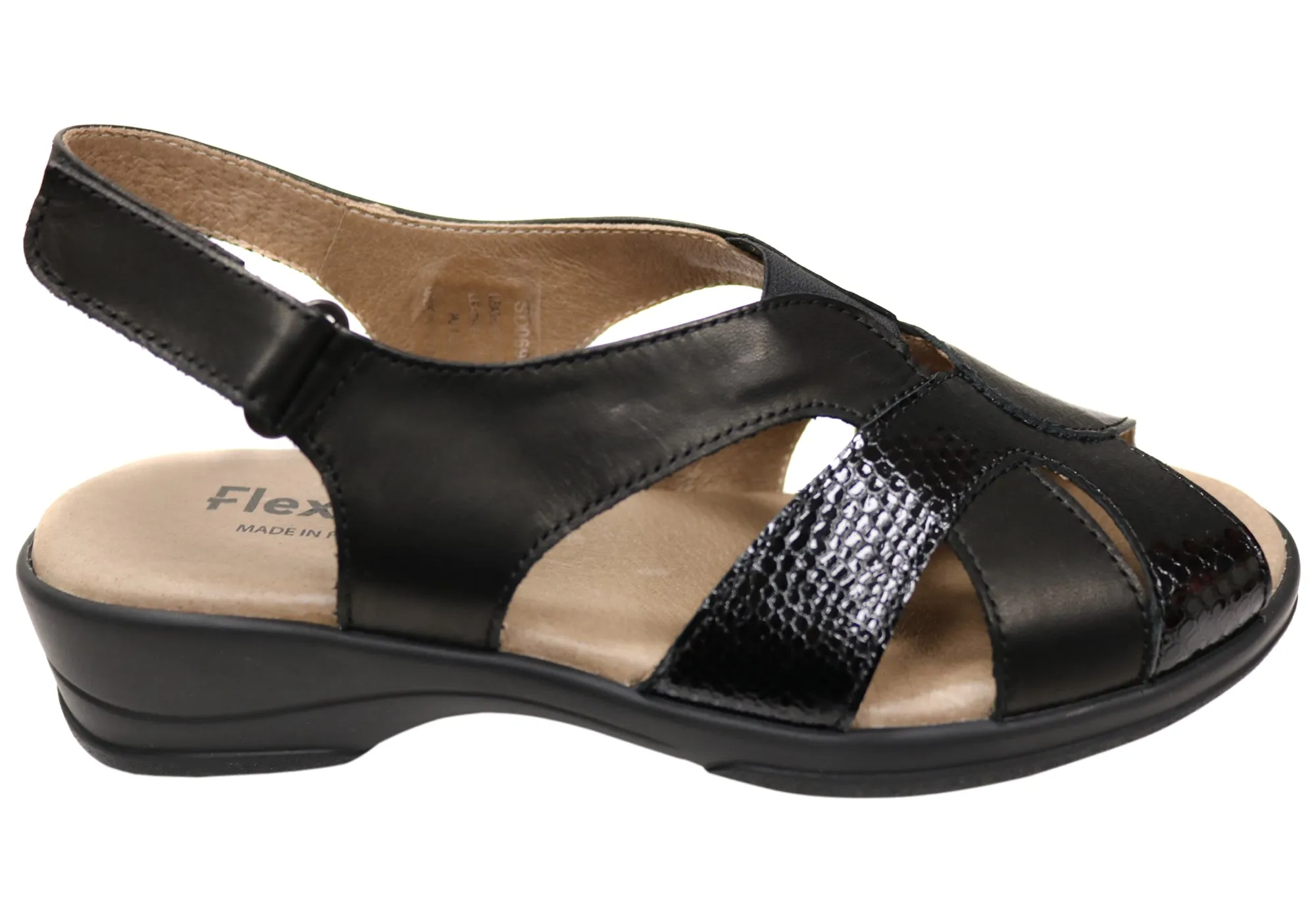 Off Duty Effortless Style Flex & Go Hilda Womens Comfortable Leather Sandals Made In Portugal