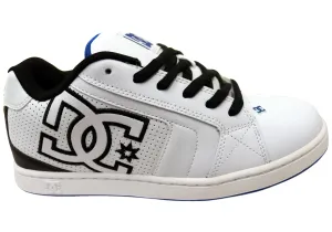 DC Shoes Mens Comfortable Leather Net Shoes White Black Blue School Pace Daily Match