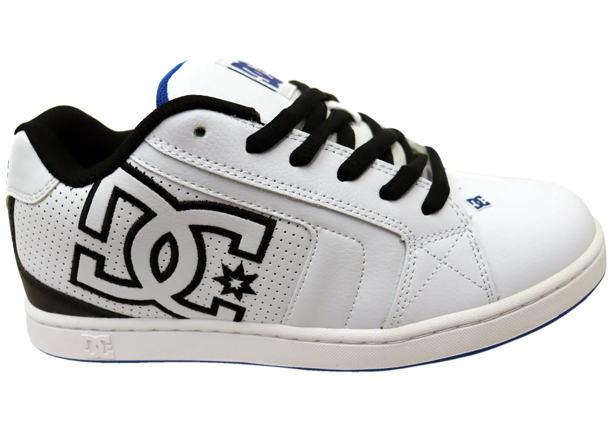 espadrilles Work Comfort DC Shoes Mens Comfortable Leather Net Shoes White Black Blue