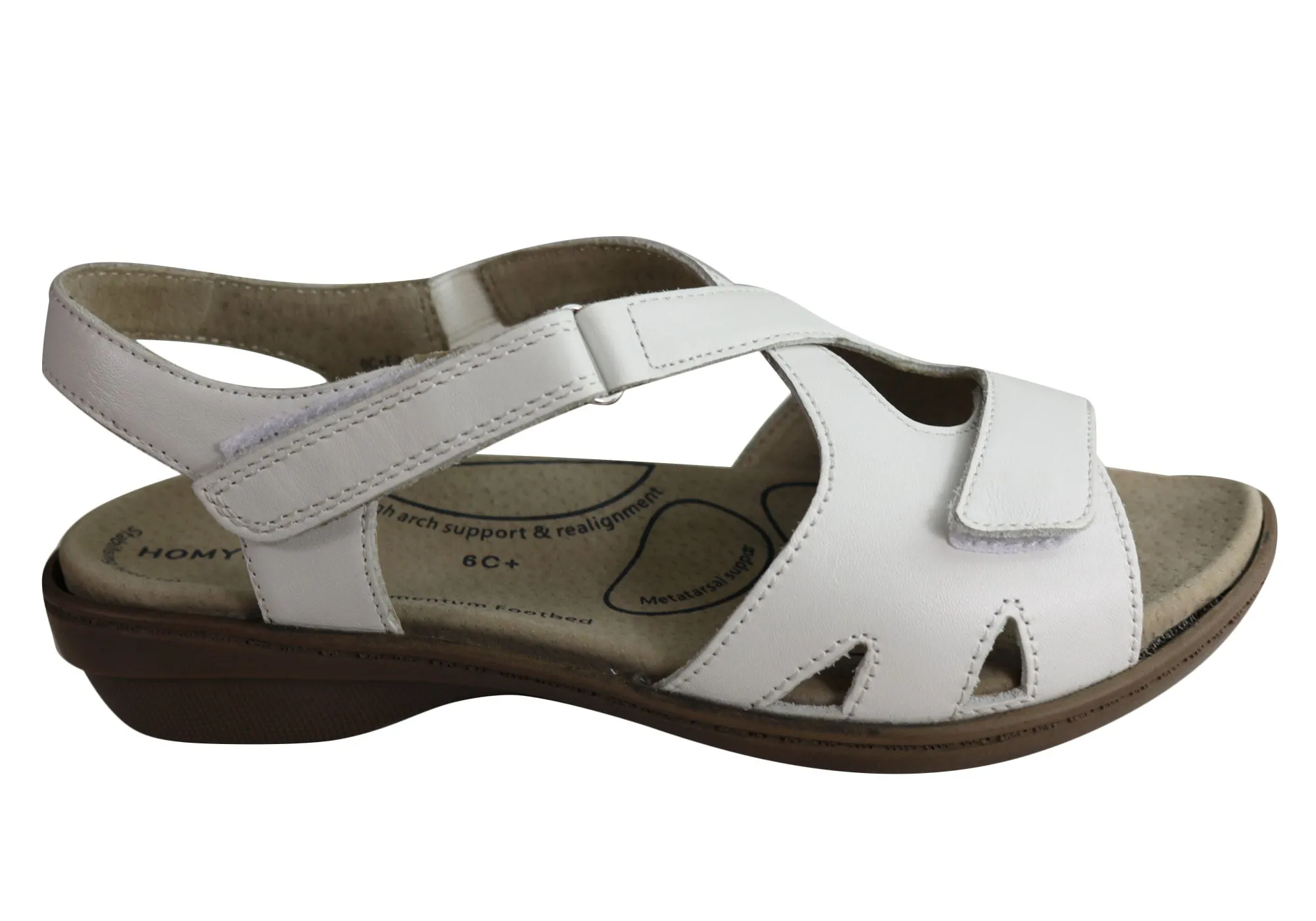 Homyped Analise Womens Supportive Comfort Orthotic Friendly Sandals Elastic Straps Poolside Look