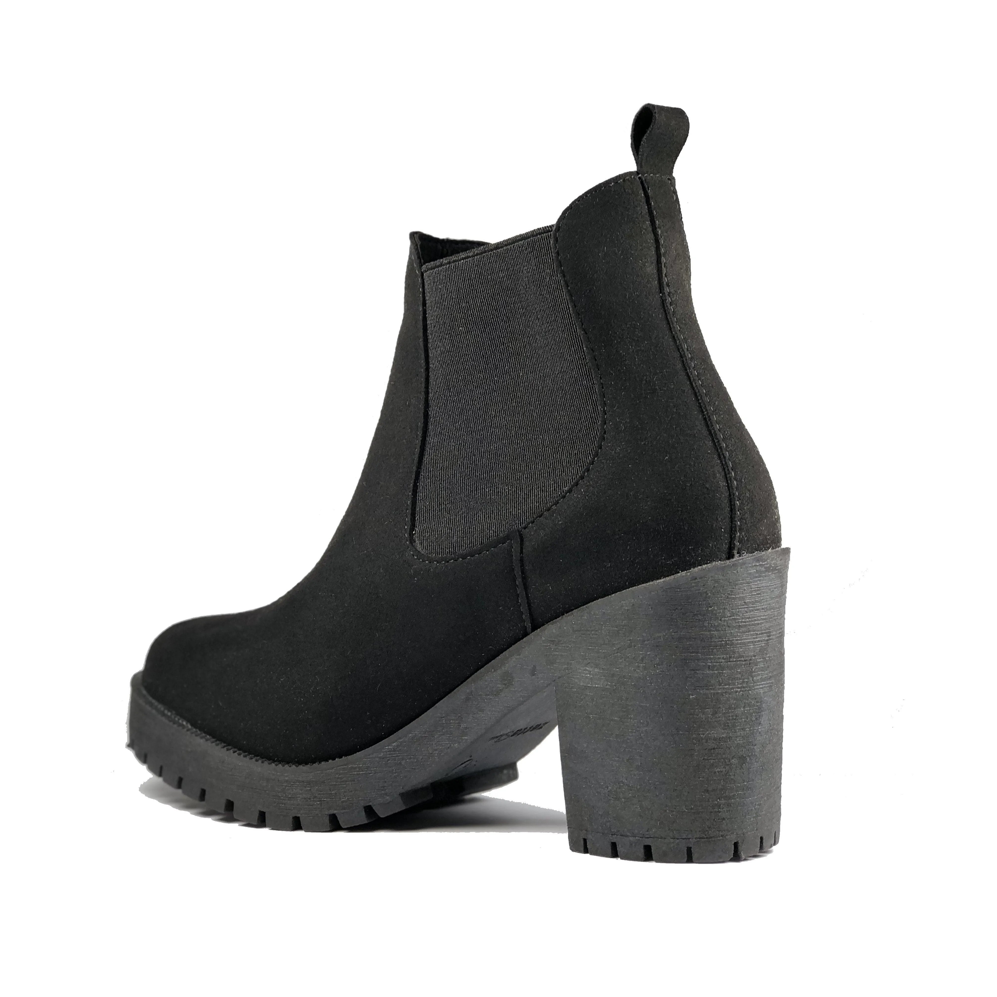 'Evie' Boots by Zette Shoes - Black Suede Padded Interior Cold Weather Commuter Insulated Rural Traveler