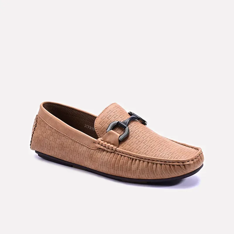Light Impact Dynamic Fit Mustard Textured Horsebit Loafers 0130953