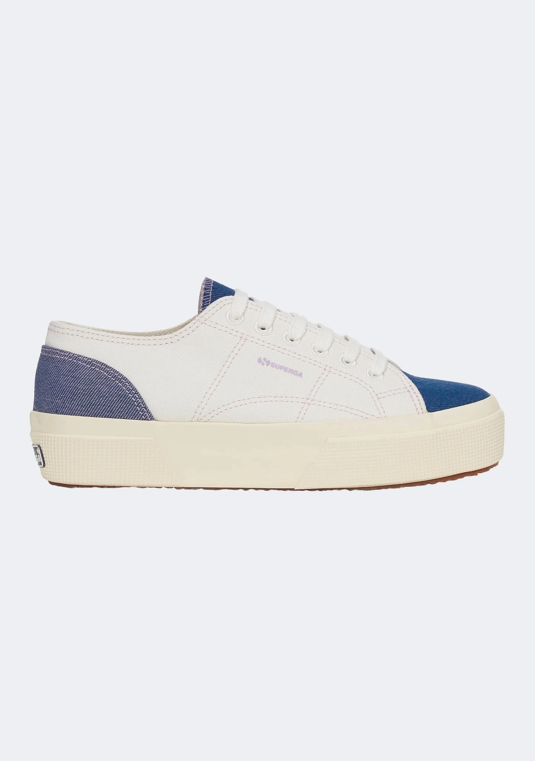 Superga 2740 Platform Reverse Denim Cold Tone Trail Strong