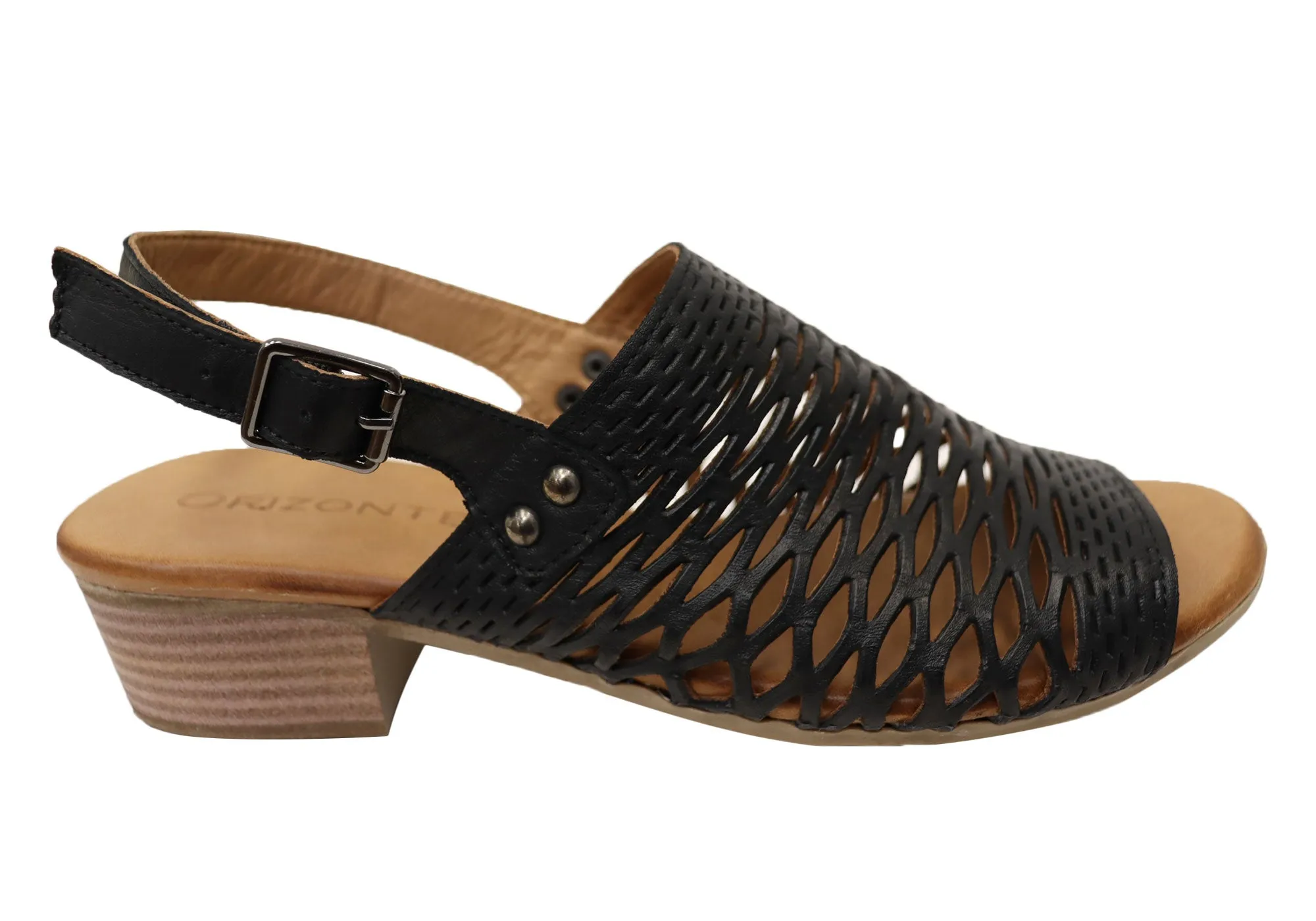 Rubber Sole Weave Style Orizonte Mimosa Womens Comfortable European Leather Sandals