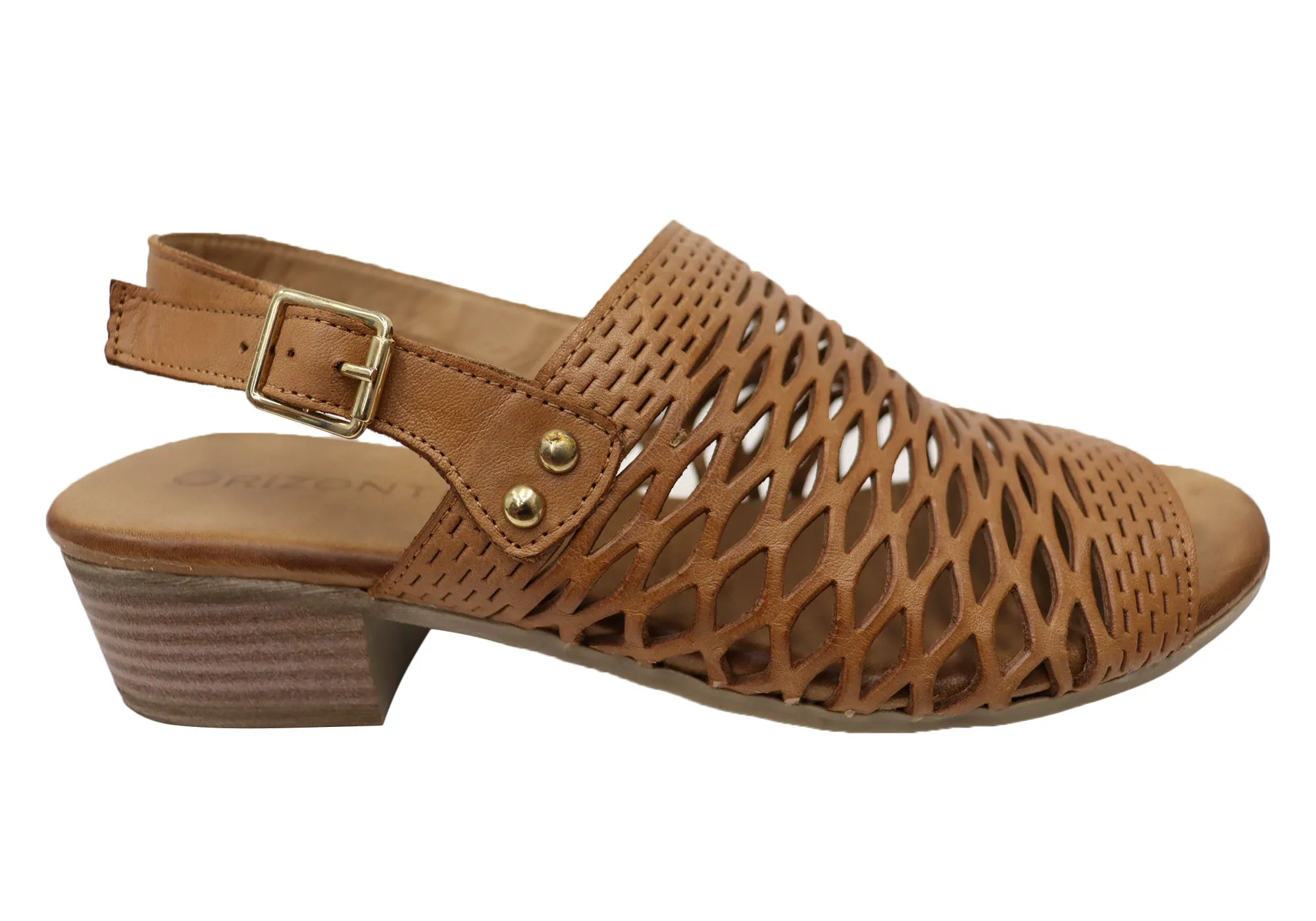 Orizonte Mimosa Womens Comfortable European Leather Sandals Yellow Warm Stylish Support