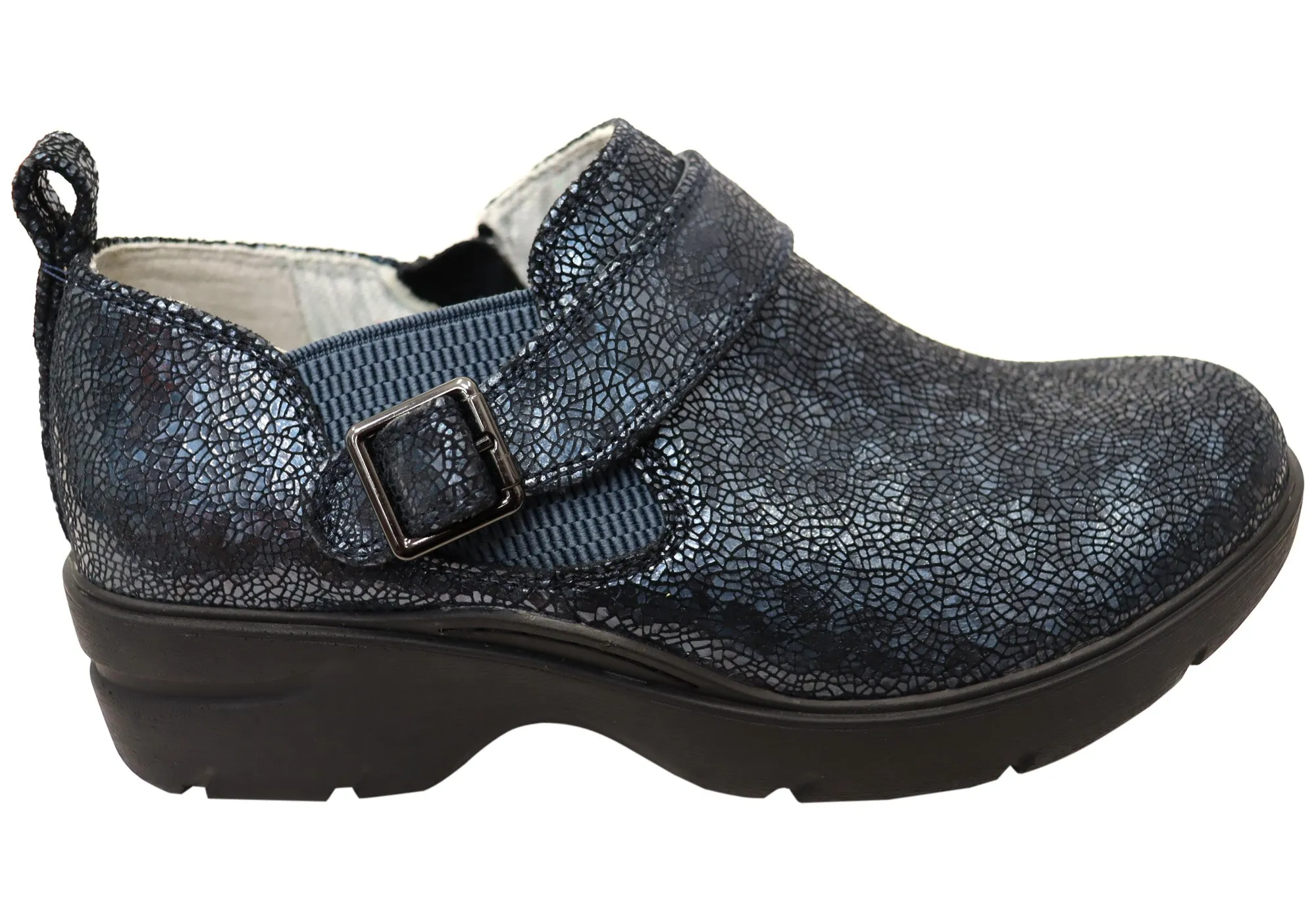 Step Free Firm Lock Align Arya Womens Leather Wide Fit Comfortable Arch Support Shoes