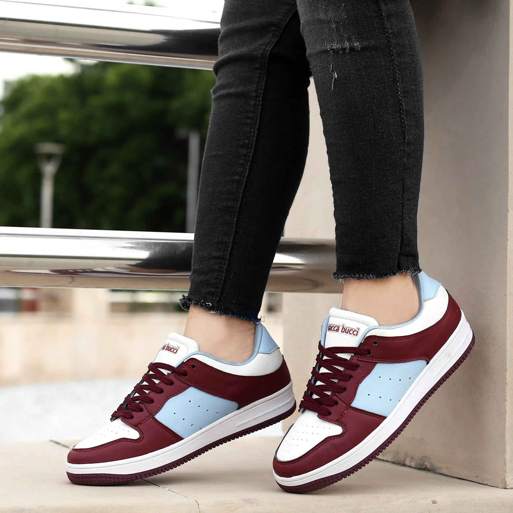 Bacca Bucci NORA Low-top Flat Sole Sneakers For Women Retro Core mesh construction