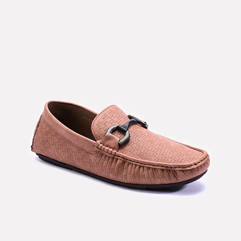 Quick Steps Feather Light Brown Textured Horsebit Loafers 0130953