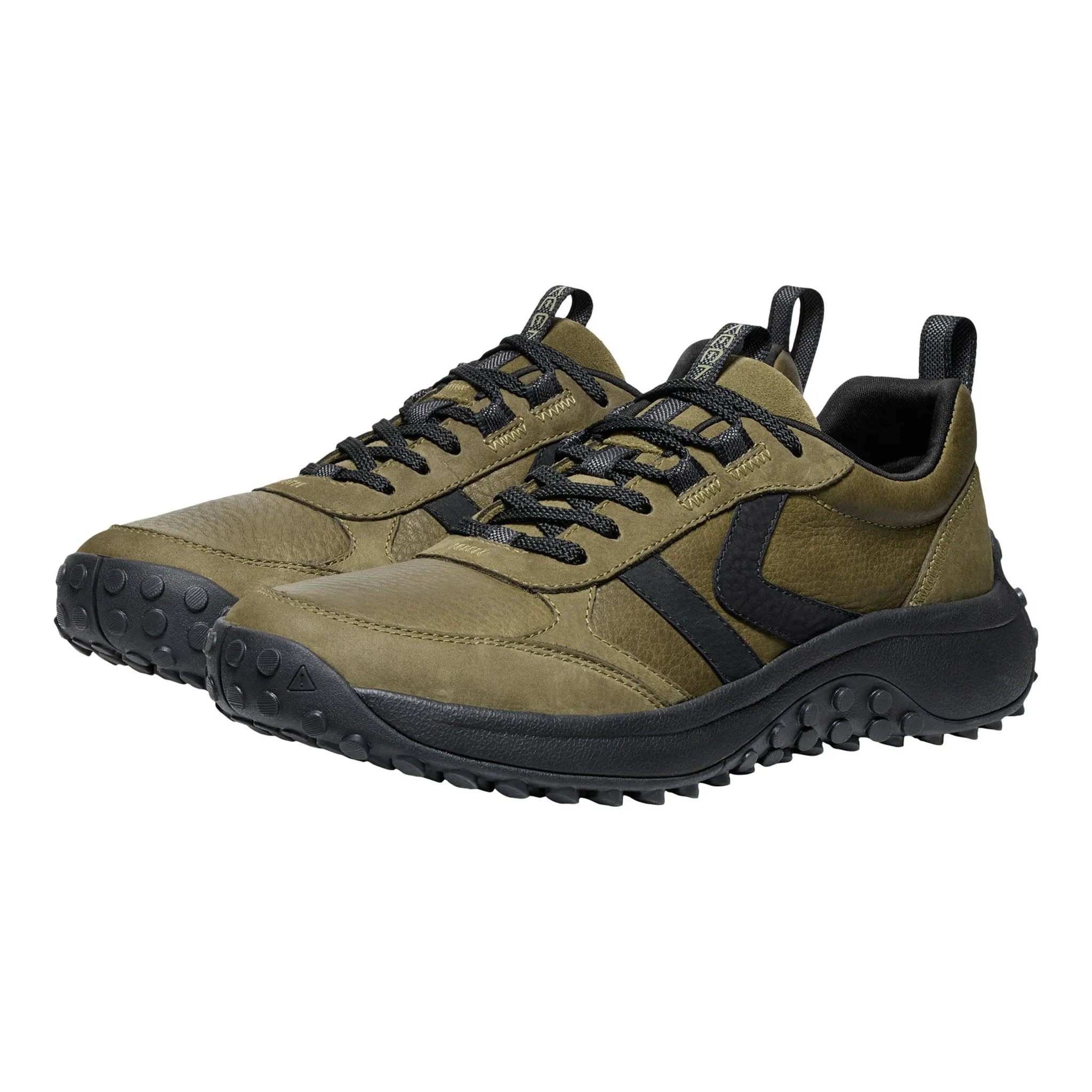 Icon Walk Men's KS86 Leather Sneaker Dark Olive/Black