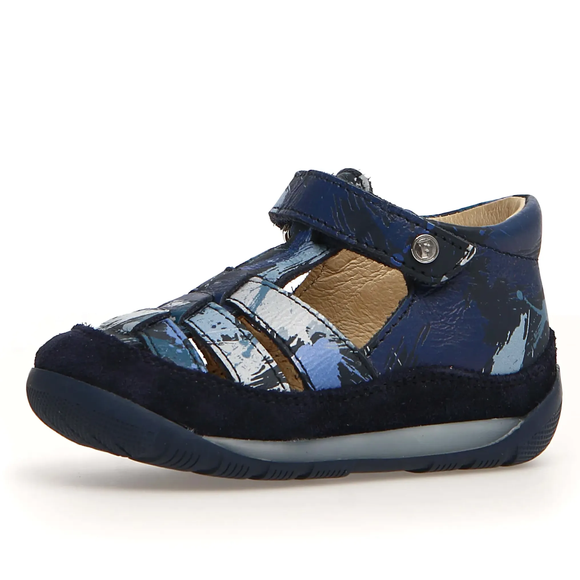 Falcotto Laguna Boy's Sandals - Navy Camu Print Resort Look Running Comfort