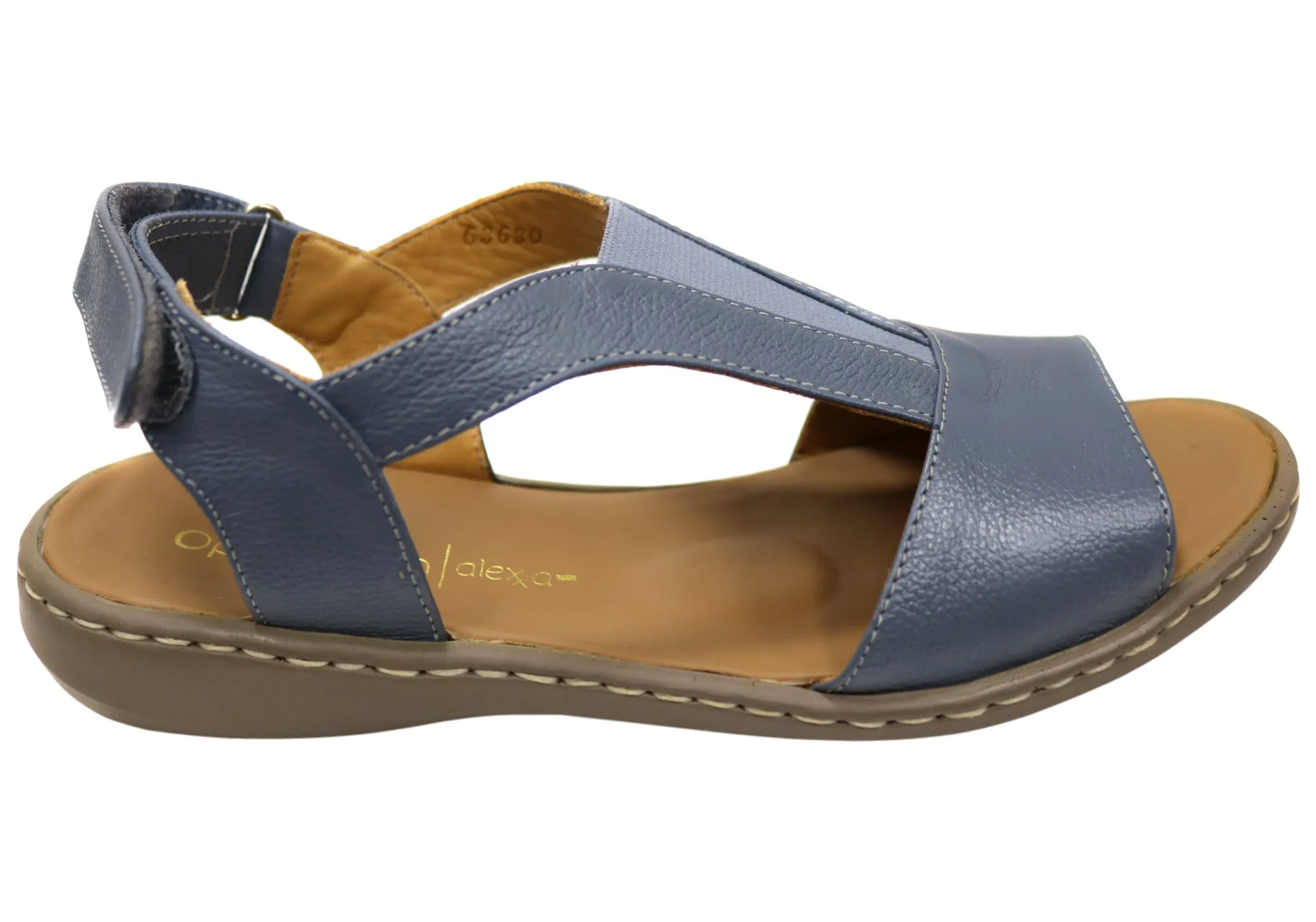 Opananken Elva Womens Comfortable Brazilian Leather Sandals Breathable Outdoor Wear Drive Day
