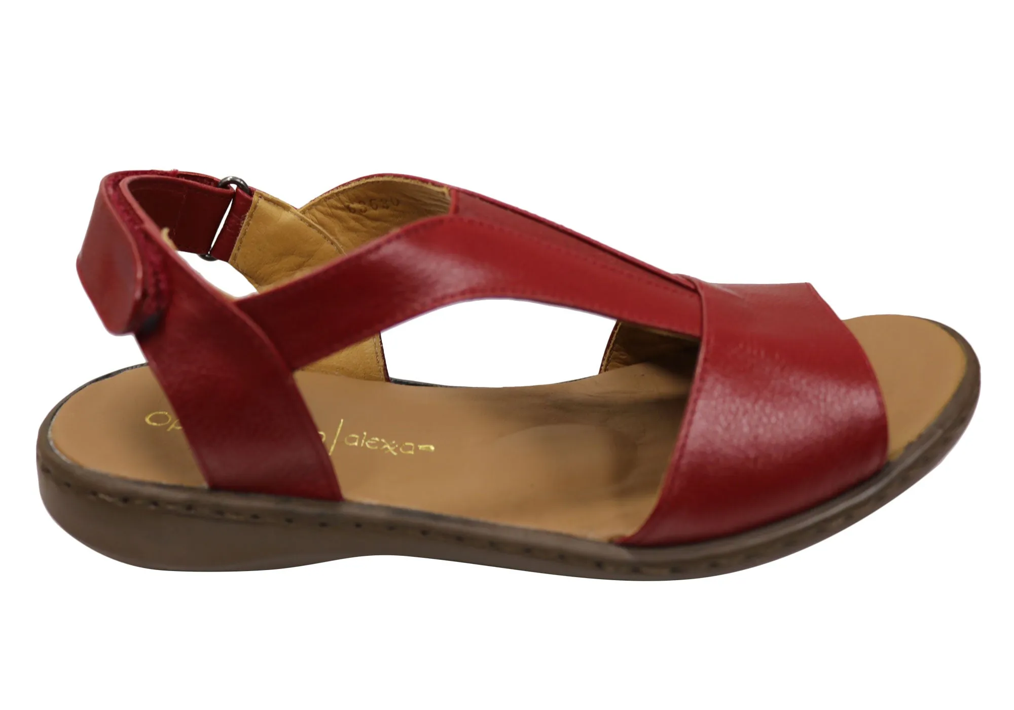 Opananken Elva Womens Comfortable Brazilian Leather Sandals Sandal Insoles Travel Ready