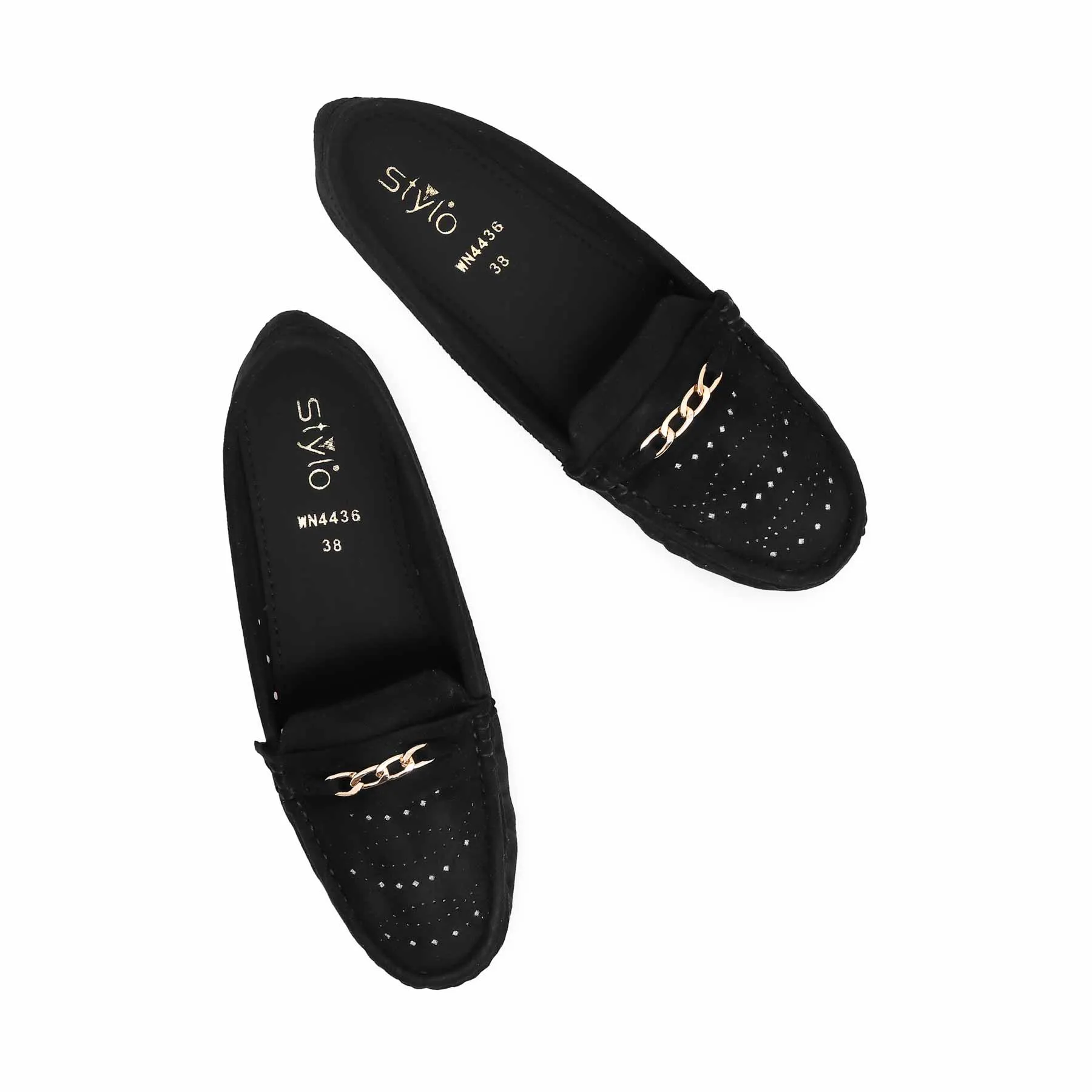 Low noise All Purpose Black Moccasin WN4436