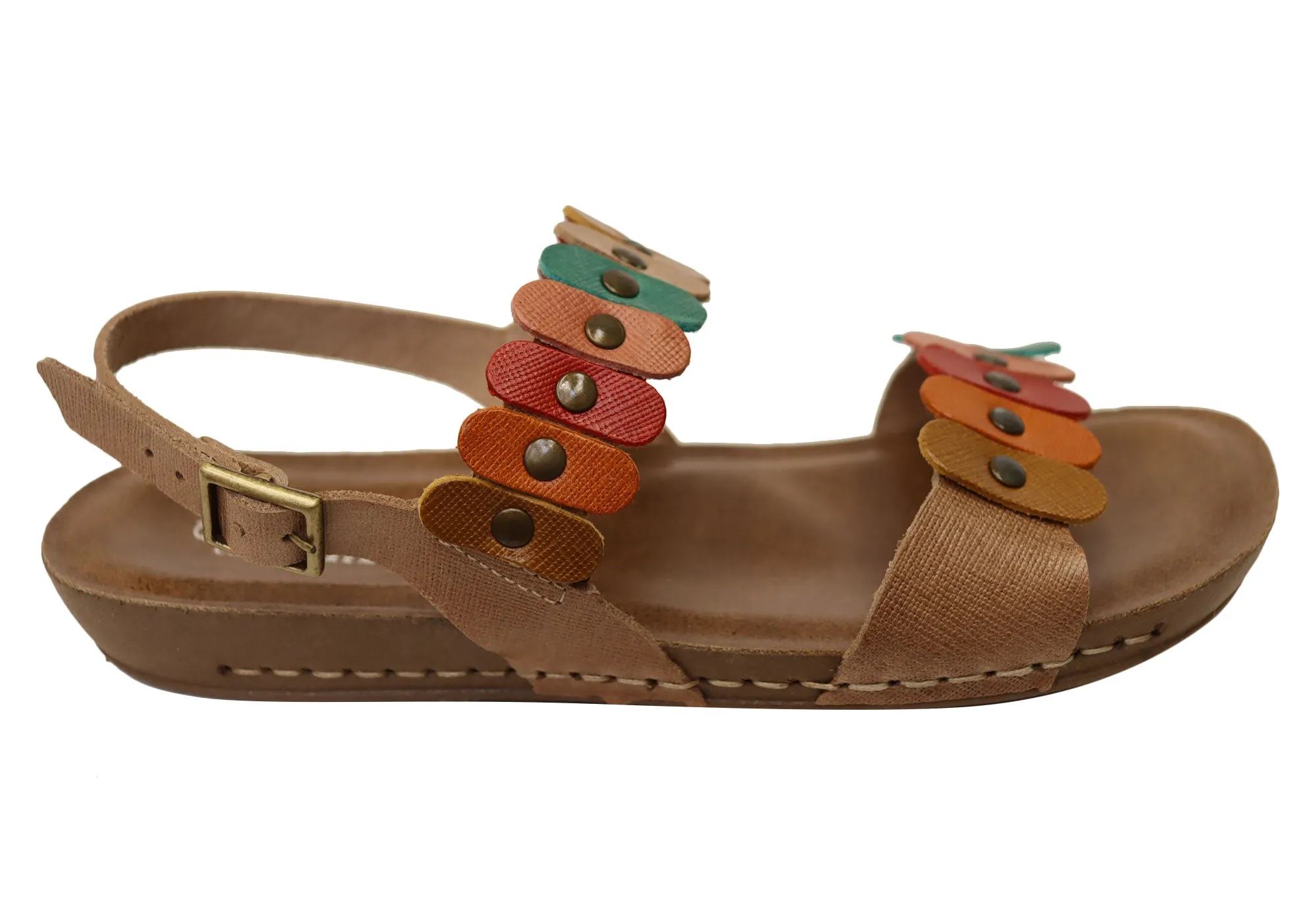Andacco Dawn Womens Comfortable Leather Sandals Made In Brazil Casual Sandals for Men Daily Flex