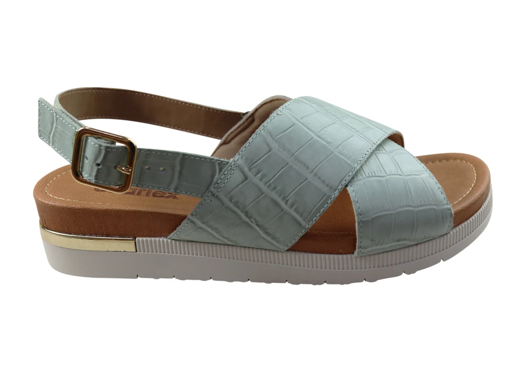 Sports Wear Travel Usaflex Breeza Womens Comfortable Leather Sandals Made In Brazil