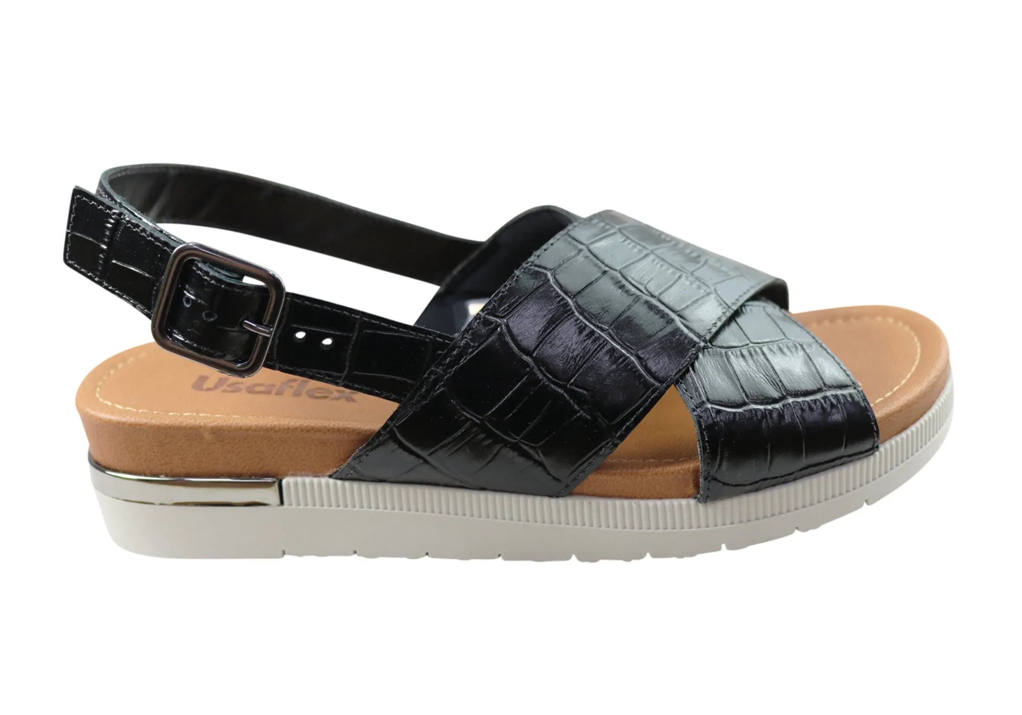 Multi Shade summer shoes Usaflex Breeza Womens Comfortable Leather Sandals Made In Brazil