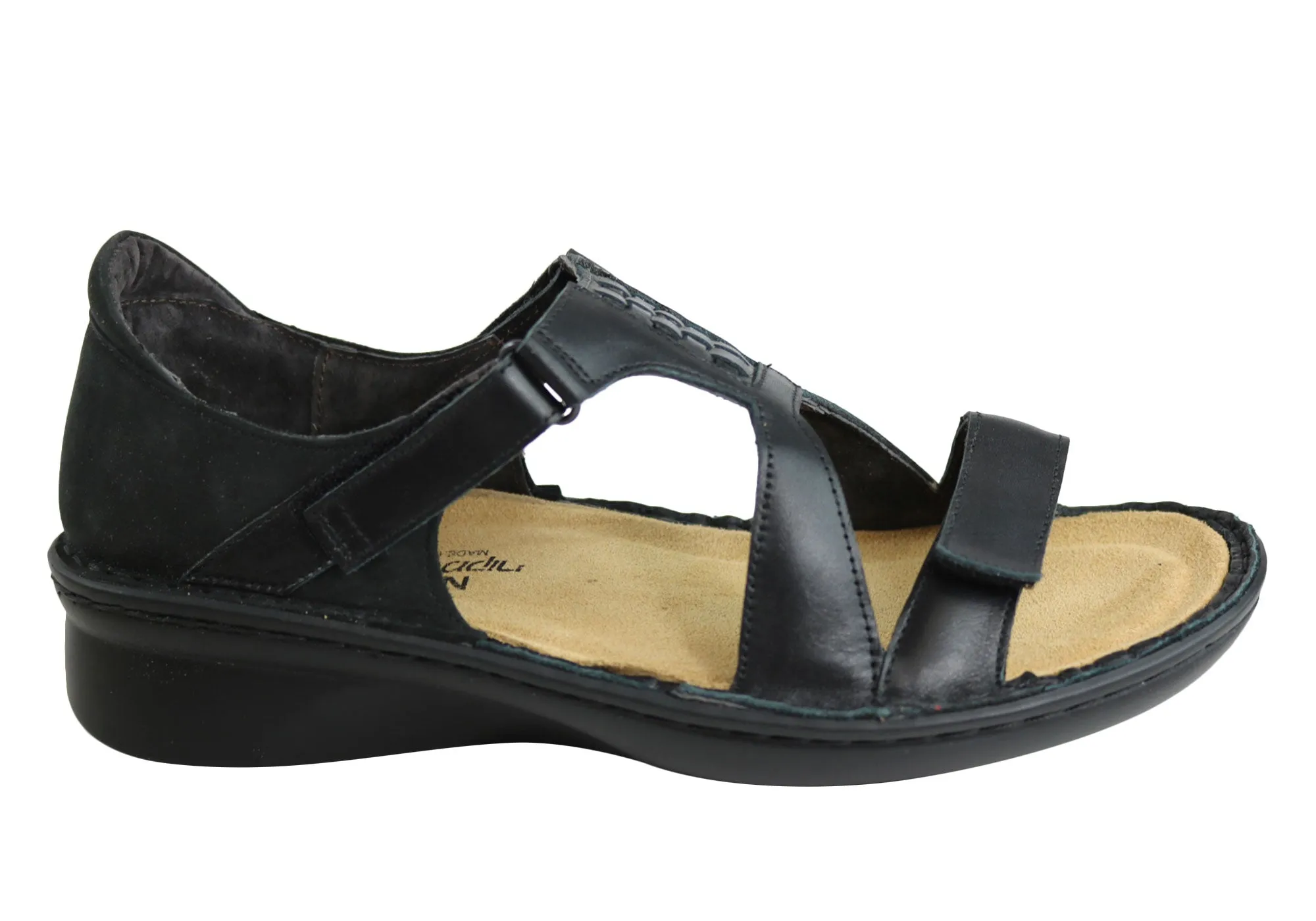 Naot Figaro Womens Leather Comfort Wide Fit Orthotic Friendly Sandals Stay Breezy morning run