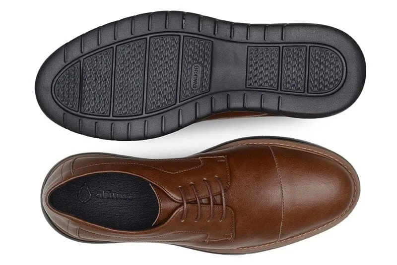 'Jack' men's regular fit vegan-leather shoe by Ahimsa - cognac Freeze Proof Hot Pick