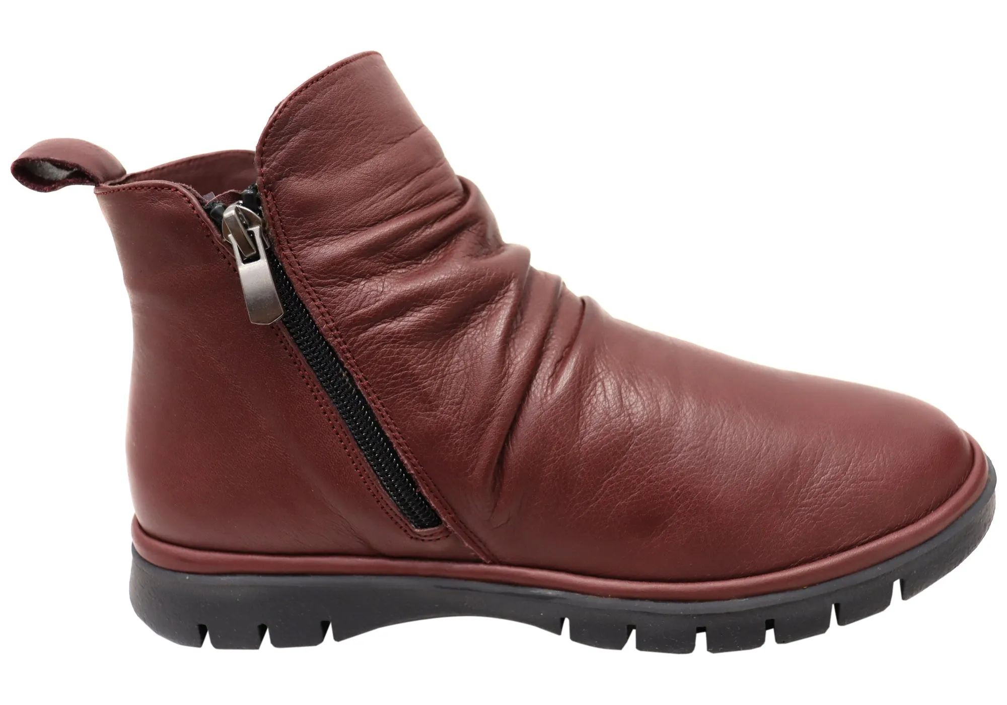 Stylish Footwear Orizonte Nessie Womens European Comfort Leather Ankle Boots