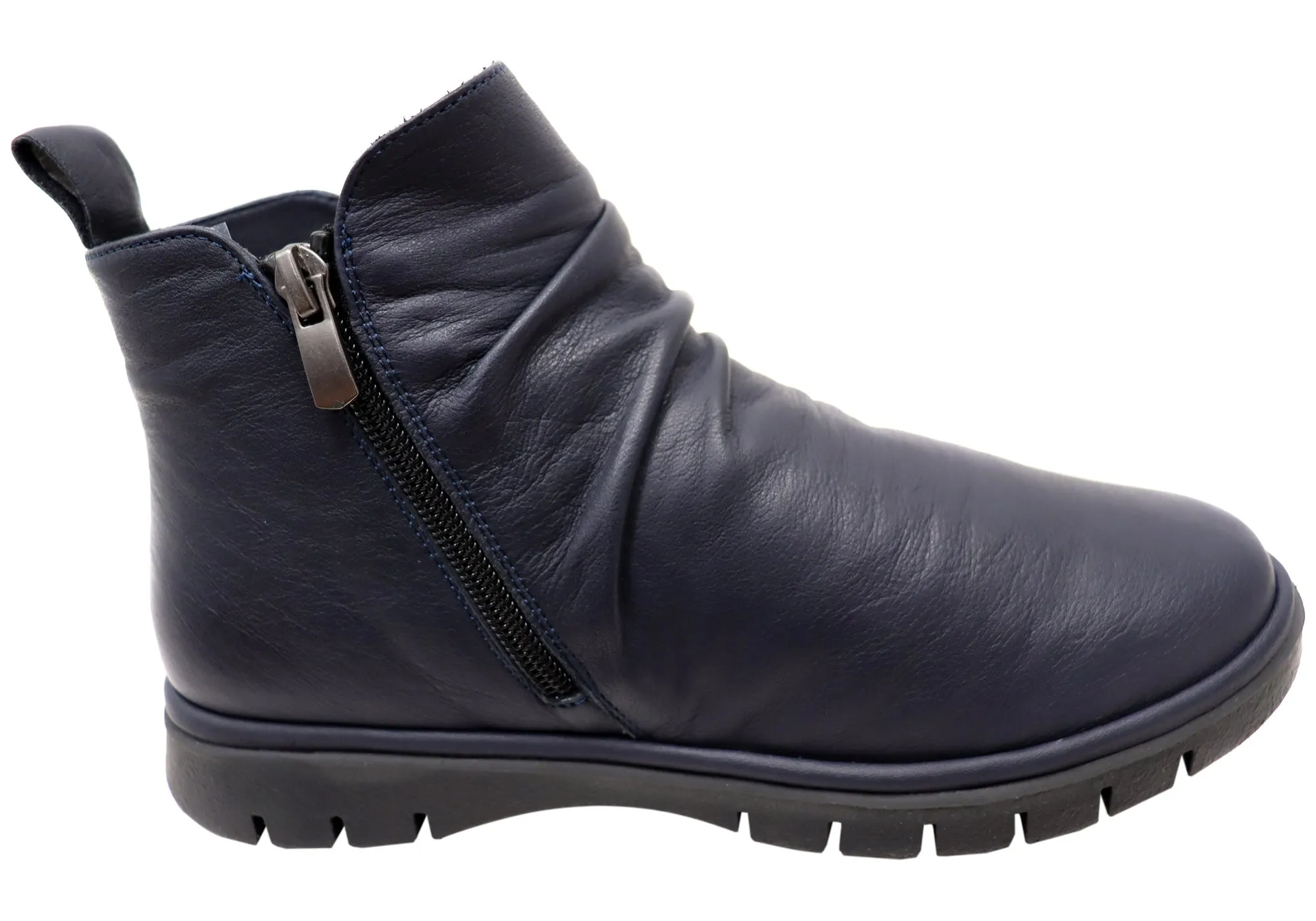 Orizonte Nessie Womens European Comfort Leather Ankle Boots Everyday Style Color Pop
