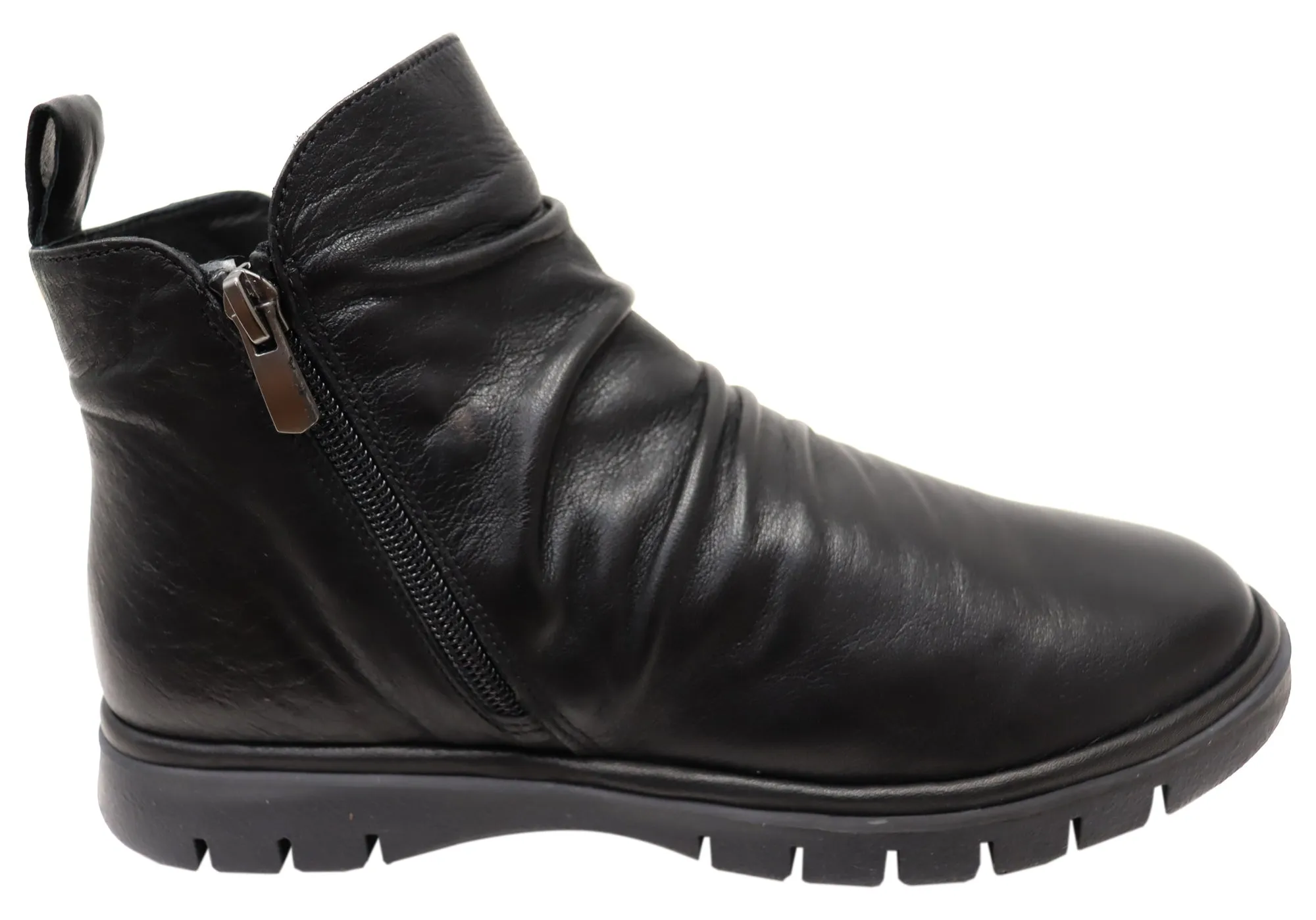 Orizonte Nessie Womens European Comfort Leather Ankle Boots Outdoor Exploration Protective Finish All Day Worker