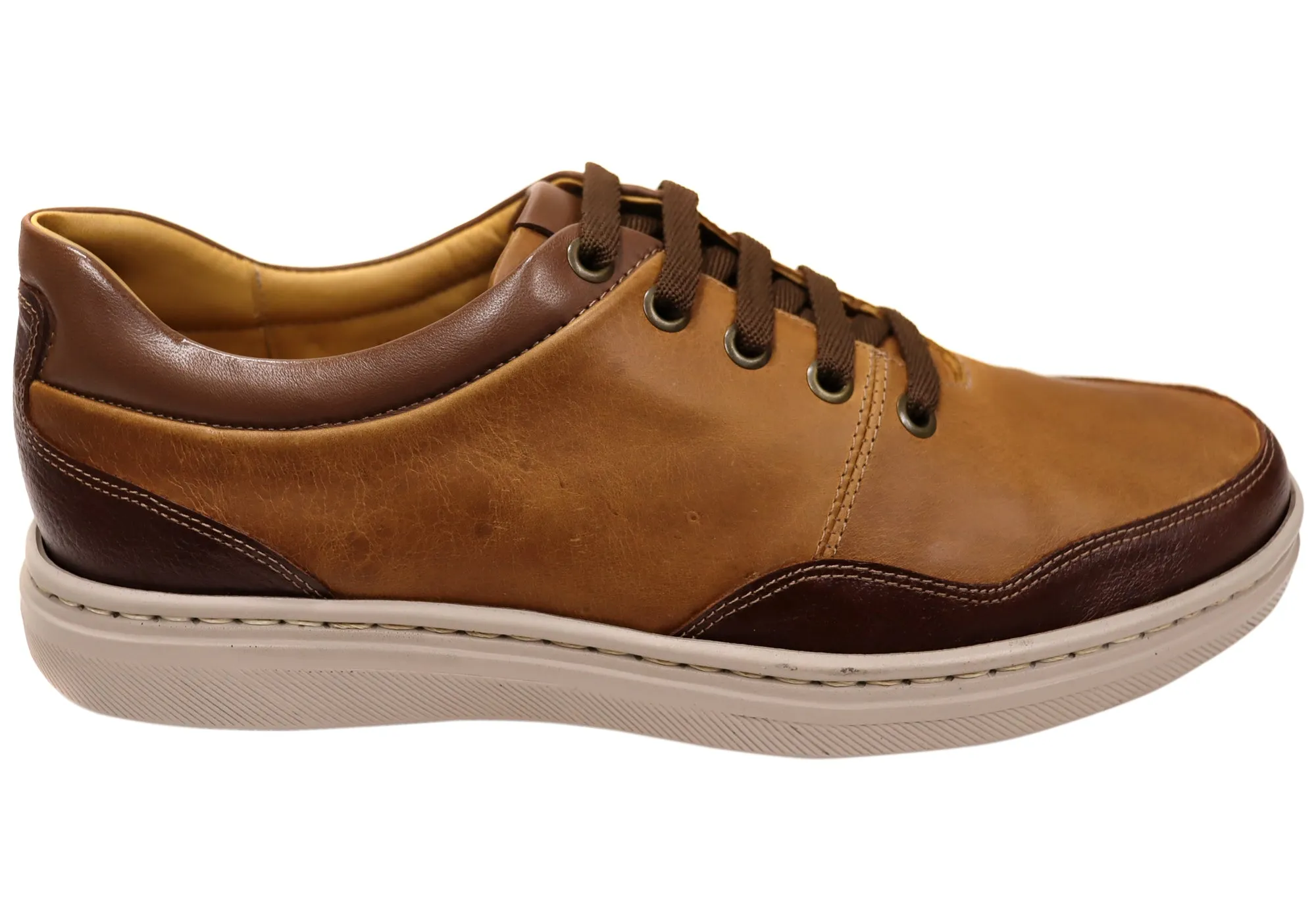 Spring Ready Inner Softness Opananken Jonny Mens Comfortable Brazilian Leather Lace Up Shoes