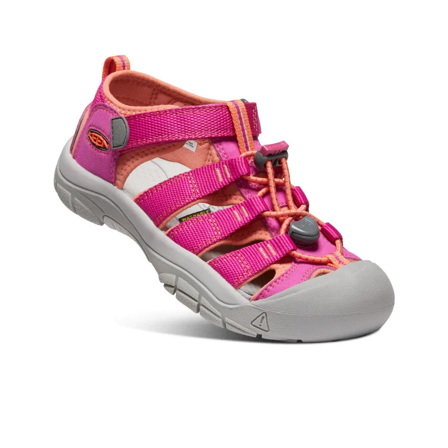 Fashionable Beach Footwear Sporty Travel Shoes Big Kids' Newport H2  |  Verry Berry/Fusion Coral