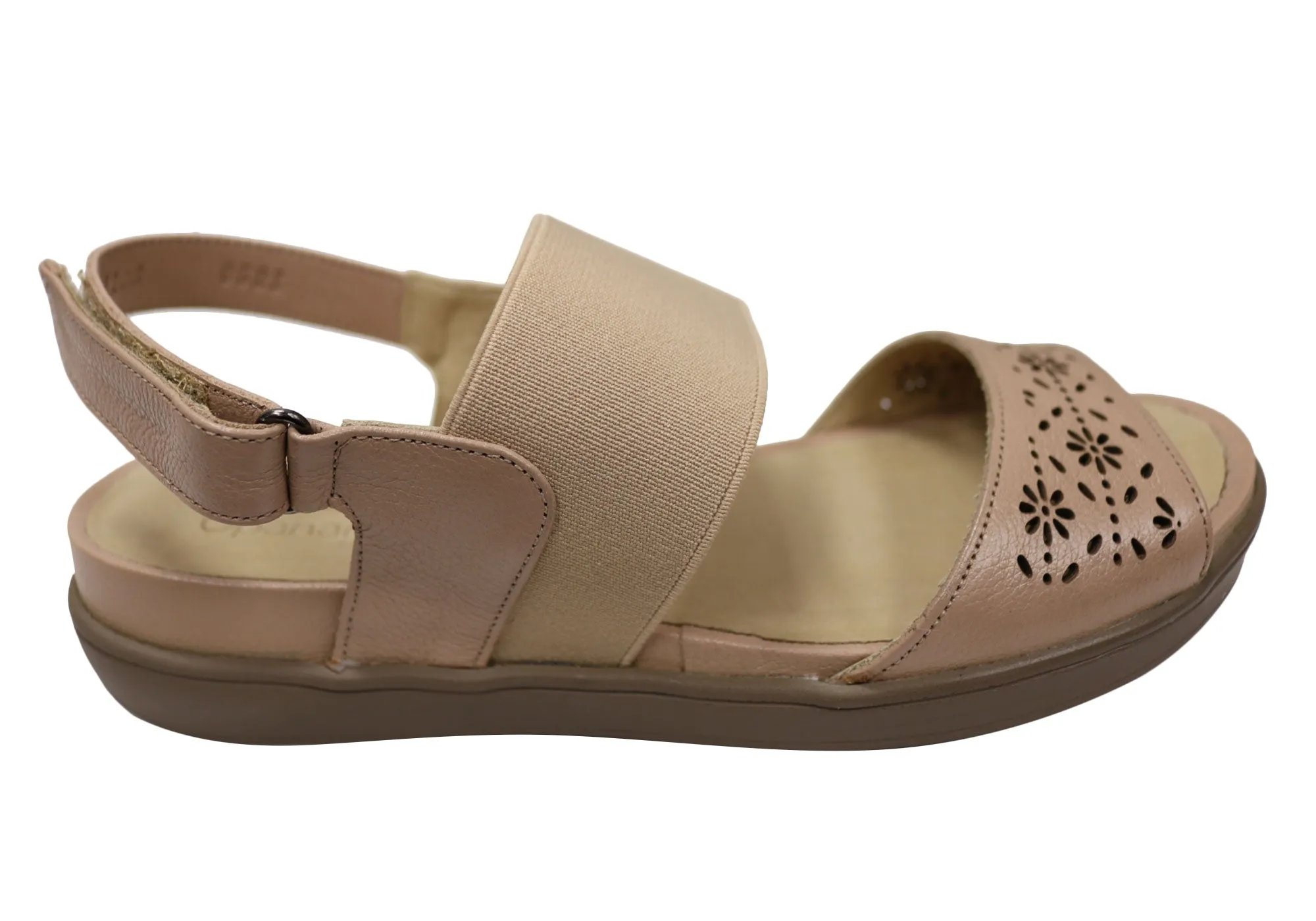 Bronze Pop Soft Finish Opananken Alisha Womens Comfortable Brazilian Leather Sandals