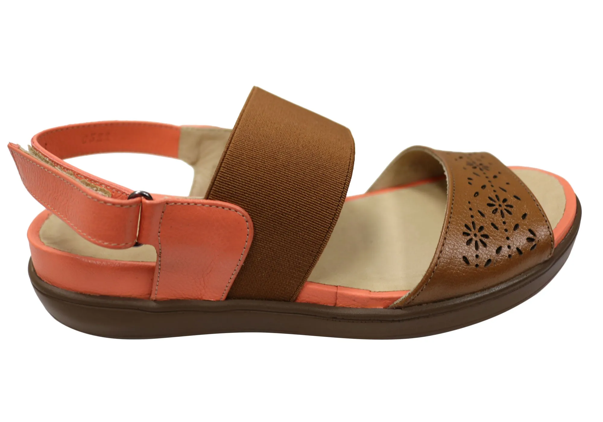 Open Frame Opananken Alisha Womens Comfortable Brazilian Leather Sandals