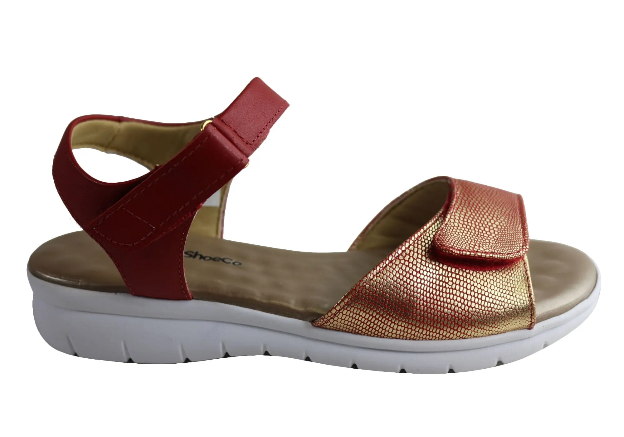 Comfortshoeco Sally Womens Leather Sandals With Adjustable Straps Travel Shoes Comfort Everyday Comfort