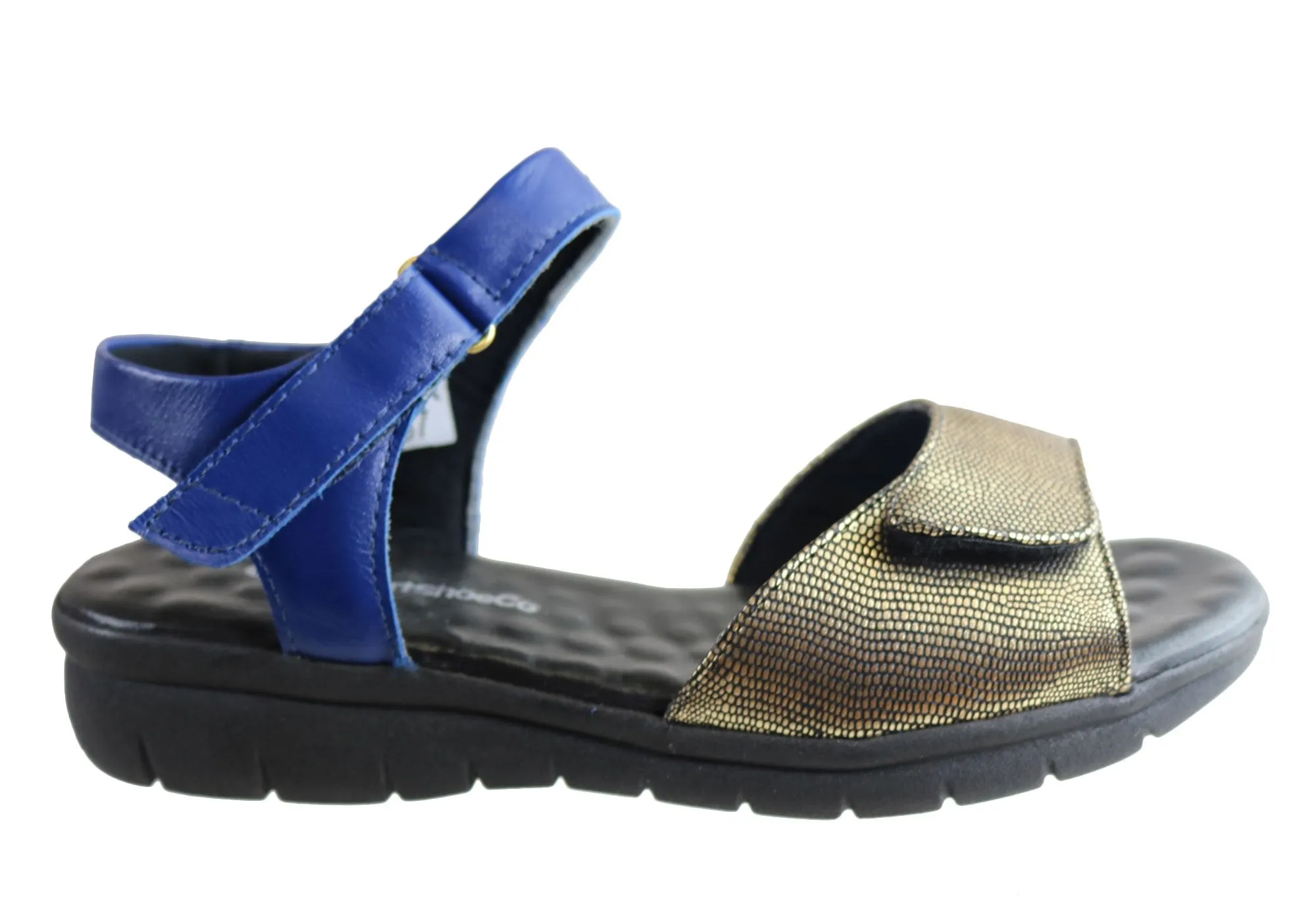 Comfortshoeco Sally Womens Leather Sandals With Adjustable Straps Light Travel Shoes