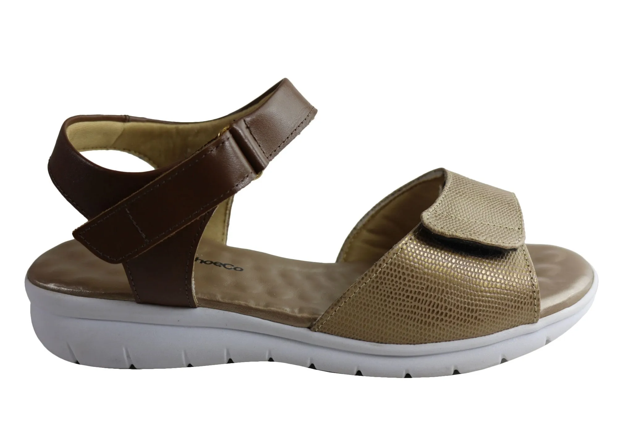 Comfortshoeco Sally Womens Leather Sandals With Adjustable Straps Wrap Tie Relaxed Fit Shoes