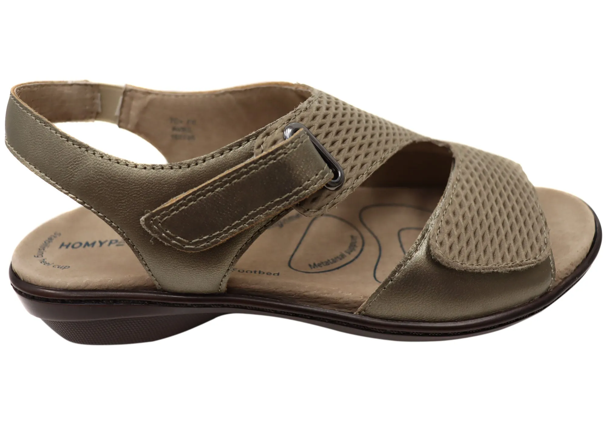 Cushioned Comfort Memory foam insole Homyped Avril Womens Supportive Comfortable Leather Sandals