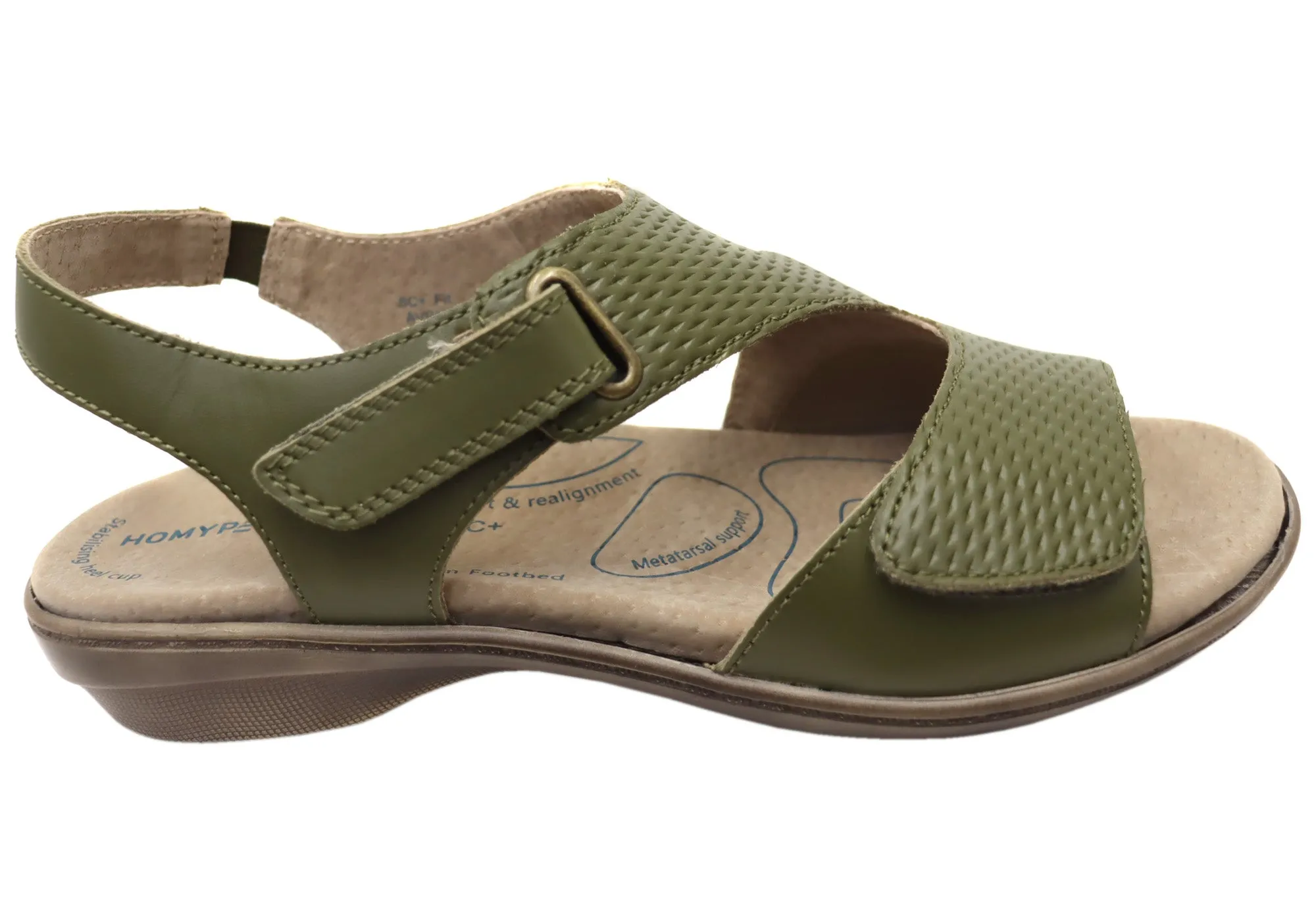 Homyped Avril Womens Supportive Comfortable Leather Sandals Coastal Trip Simple Feel