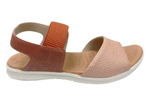 Walking Usaflex Calandra Womens Comfortable Leather Sandals Made In Brazil