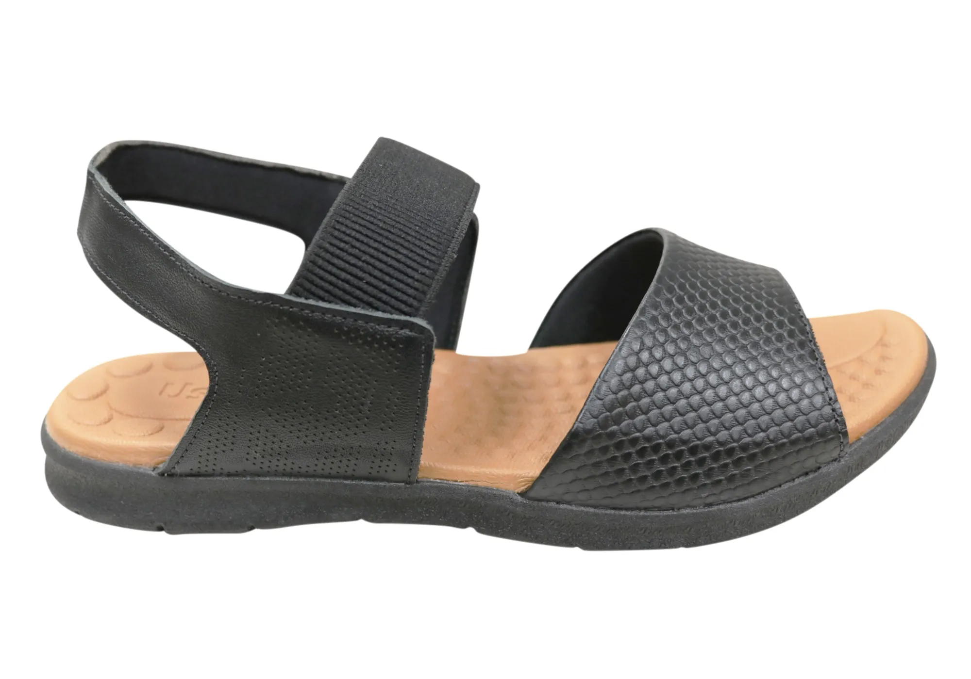 Chic Casual Shoes for Travel Chic Open-toe Shoes Usaflex Calandra Womens Comfortable Leather Sandals Made In Brazil