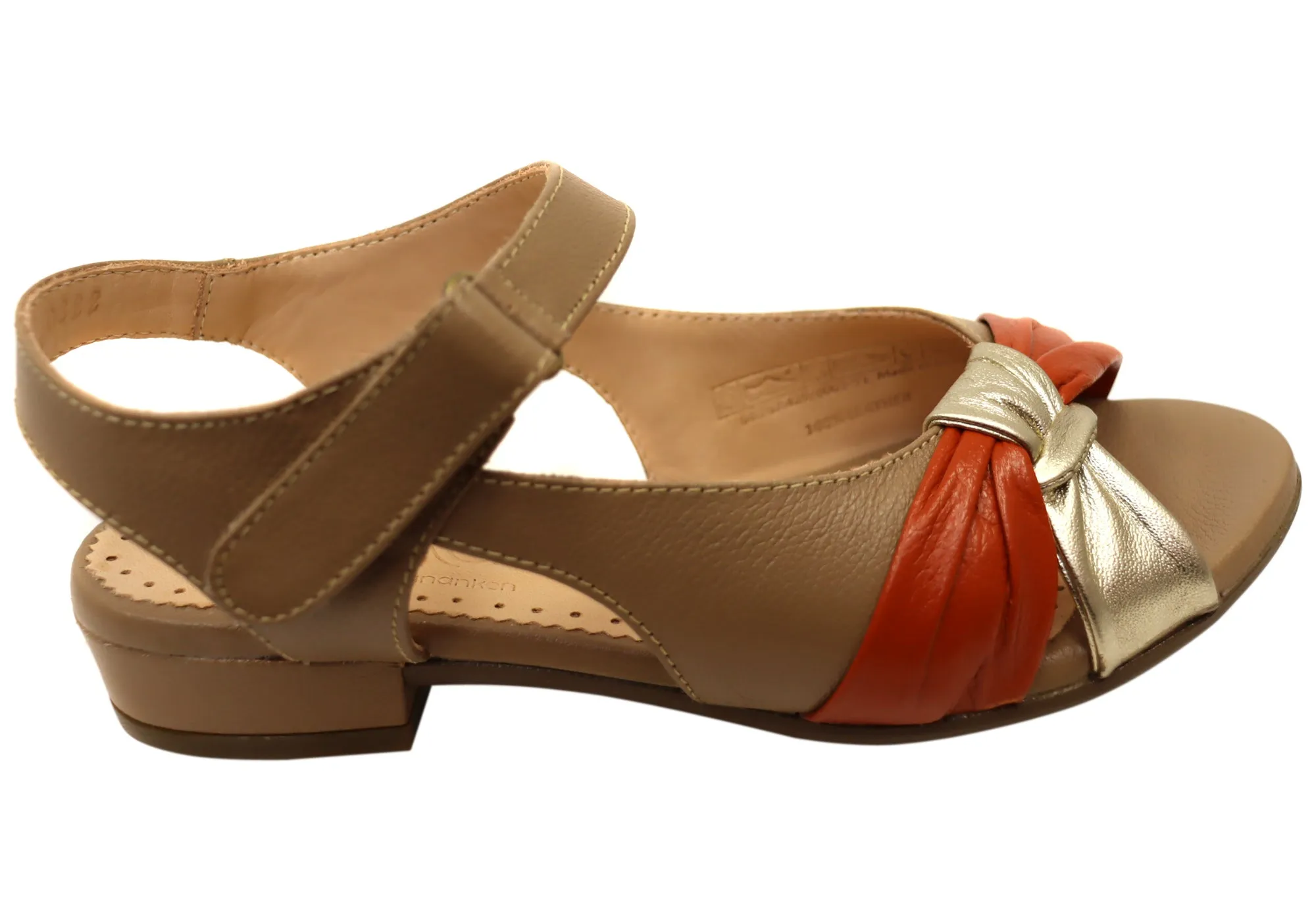 Supportive wedge Opananken Laura Womens Comfortable Brazilian Leather Sandals
