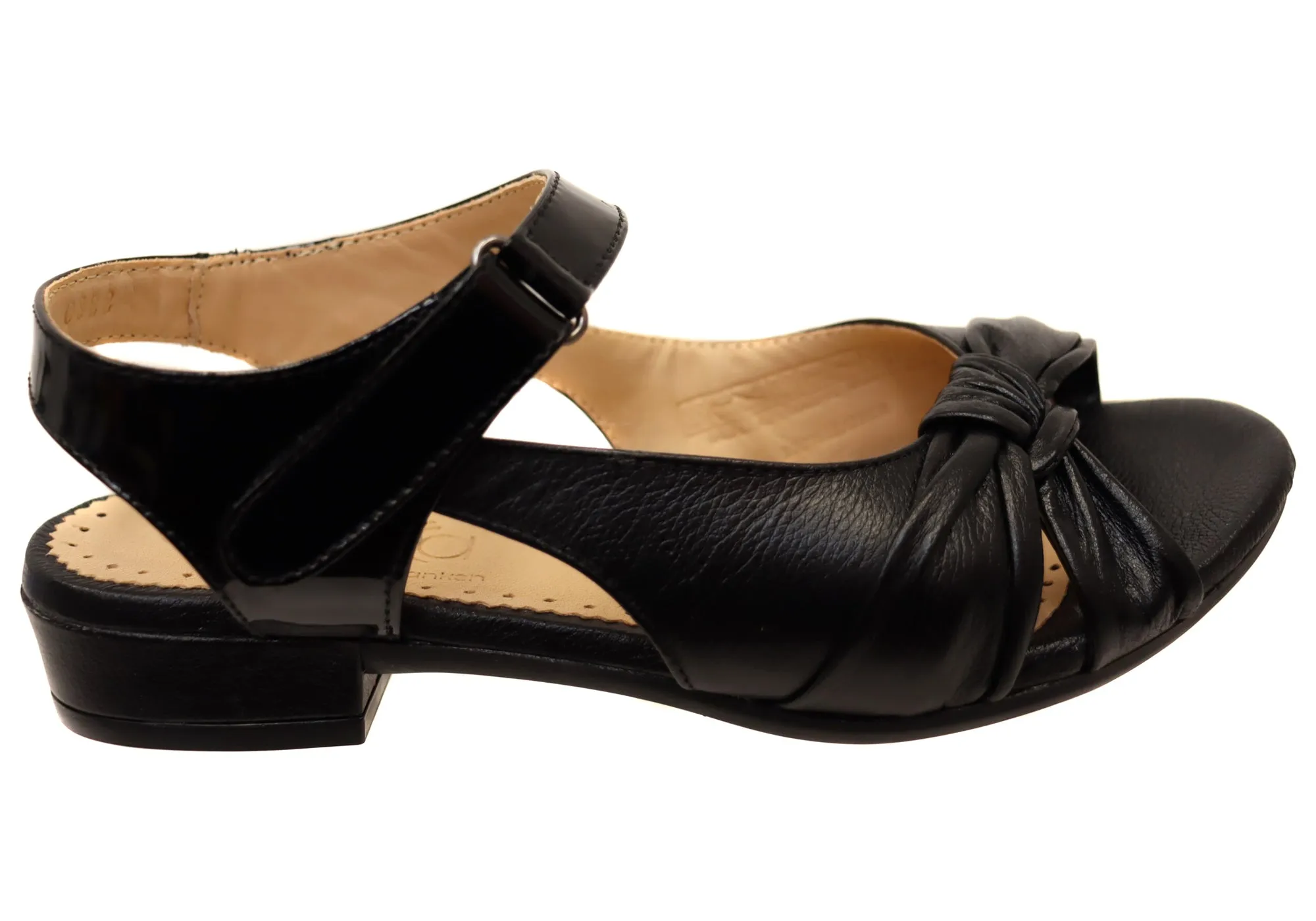 Opananken Laura Womens Comfortable Brazilian Leather Sandals Outfit Friendly Elastic Band