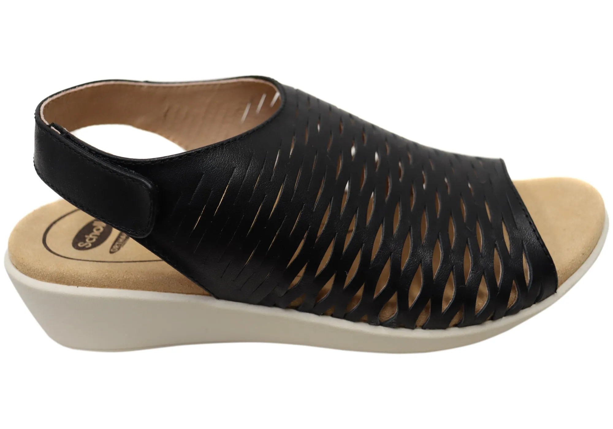 Soft Material Durable Walking Scholl Orthaheel Tulsa Womens Comfortable Leather Wedge Sandals