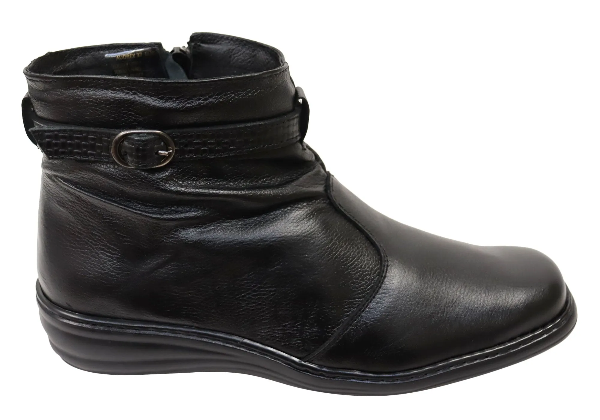 Mironneli Audrey Womens Comfortable Brazilian Leather Ankle Boots Grippy Outsole River Crossing
