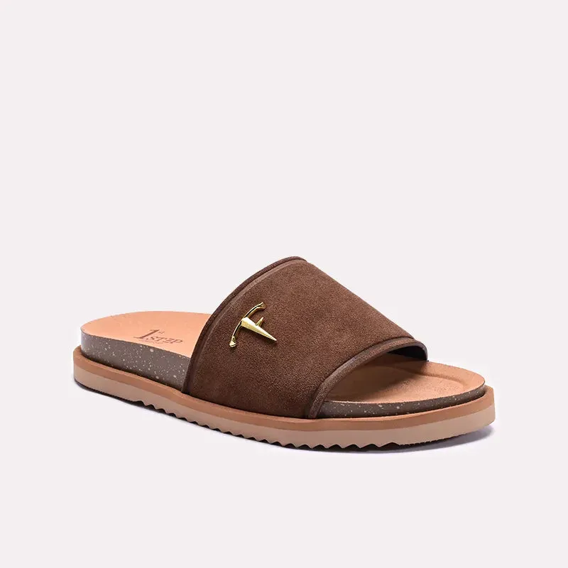 Effortless Step Shoes Brown Casual Slippers For Men 0151150
