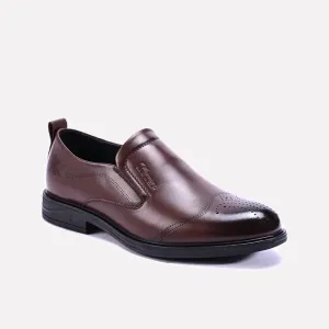 Calm Finish Bramley Brown Slip On Formal Shoes 0111291