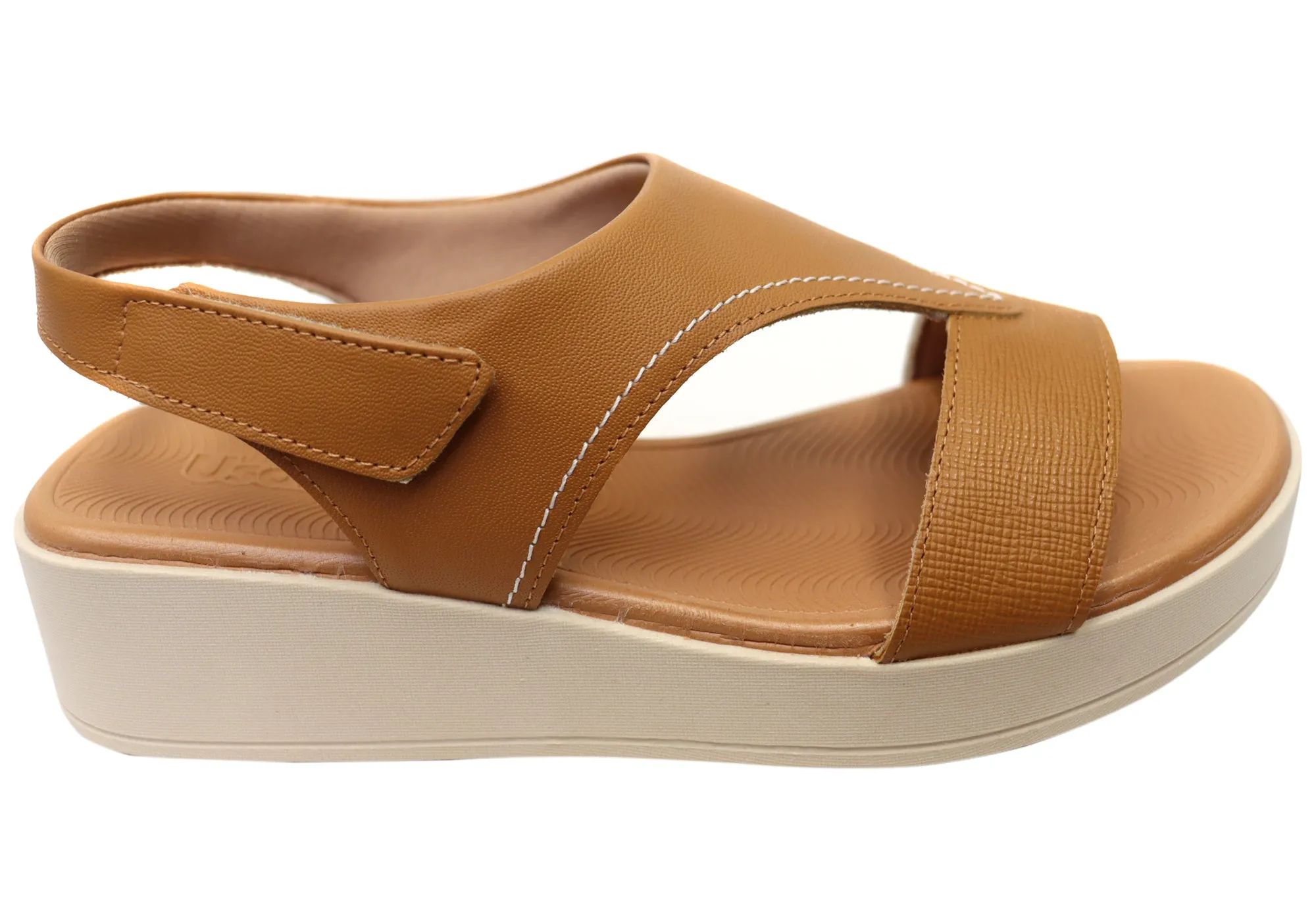 Usaflex Bridgette Womens Comfortable Leather Sandals Made In Brazil Beach Sandals Comfort Zone
