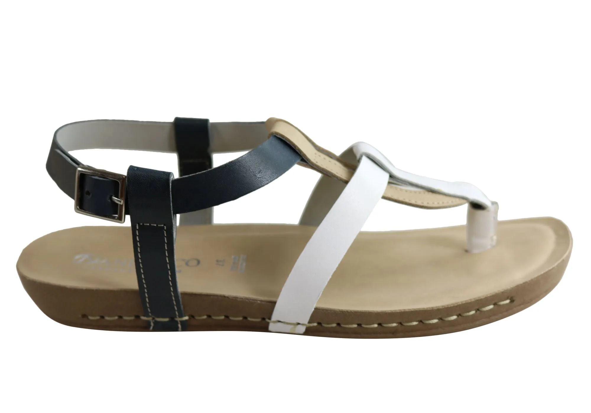 Sport Ease Andacco Botany Womens Comfortable Leather Sandals Made In Brazil