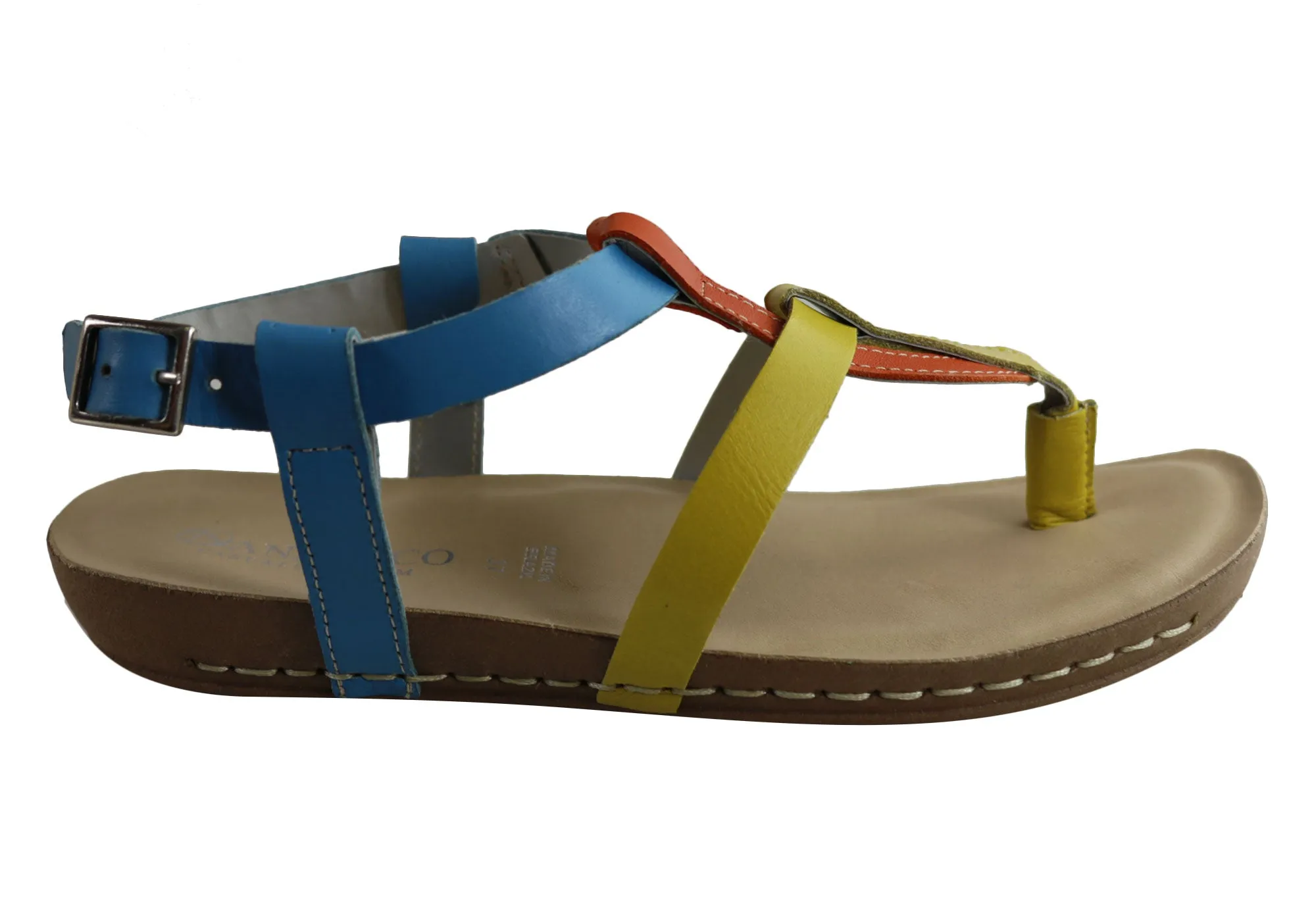 Lightweight Comfort Leaf Touch Andacco Botany Womens Comfortable Leather Sandals Made In Brazil