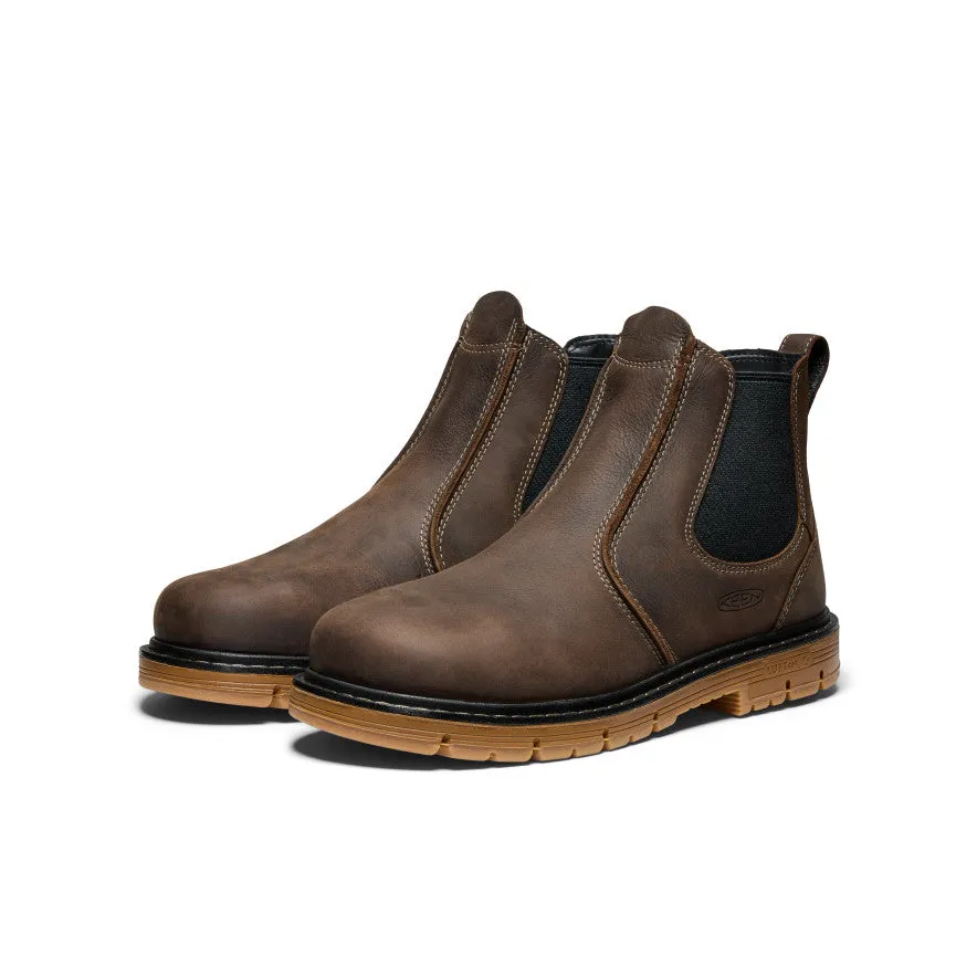 Clean Cut Men's San Jose Chelsea 90?? Heel Boot (Aluminum Toe)  |  Cascade Brown/Gum