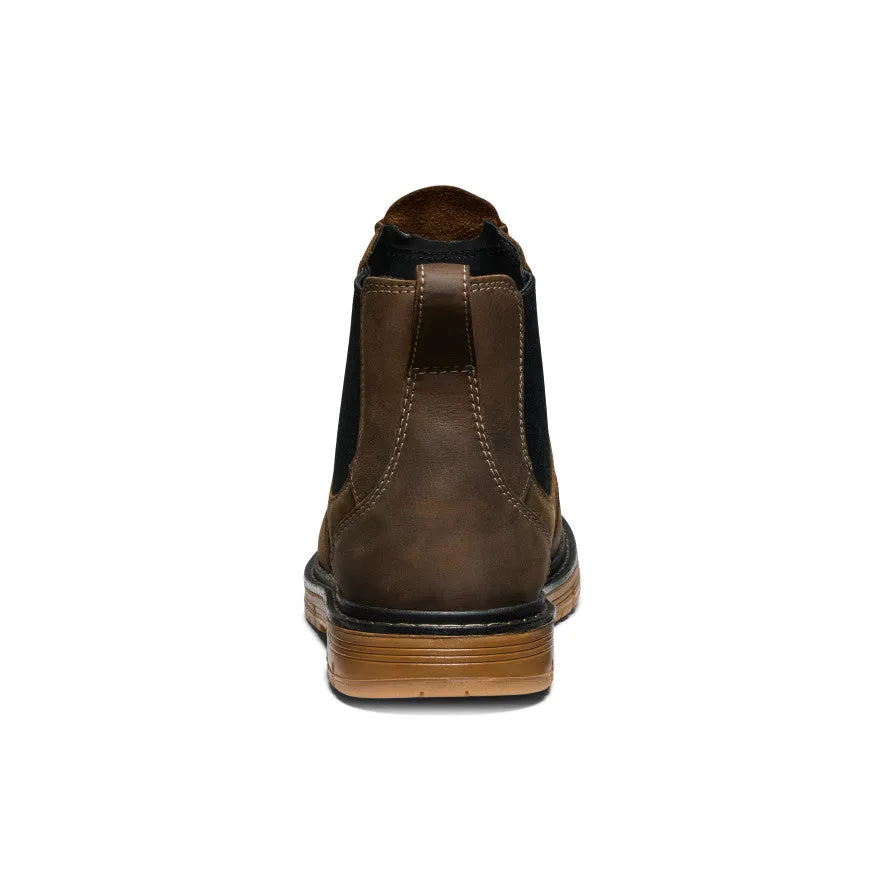 Men's San Jose Chelsea 90?? Heel Boot (Aluminum Toe)  |  Cascade Brown/Gum Slip   On Style Compact Form