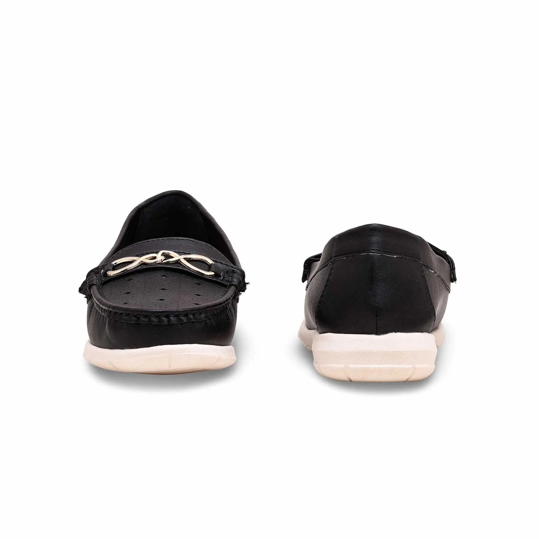 Open Toe Black Moccasin WN4401