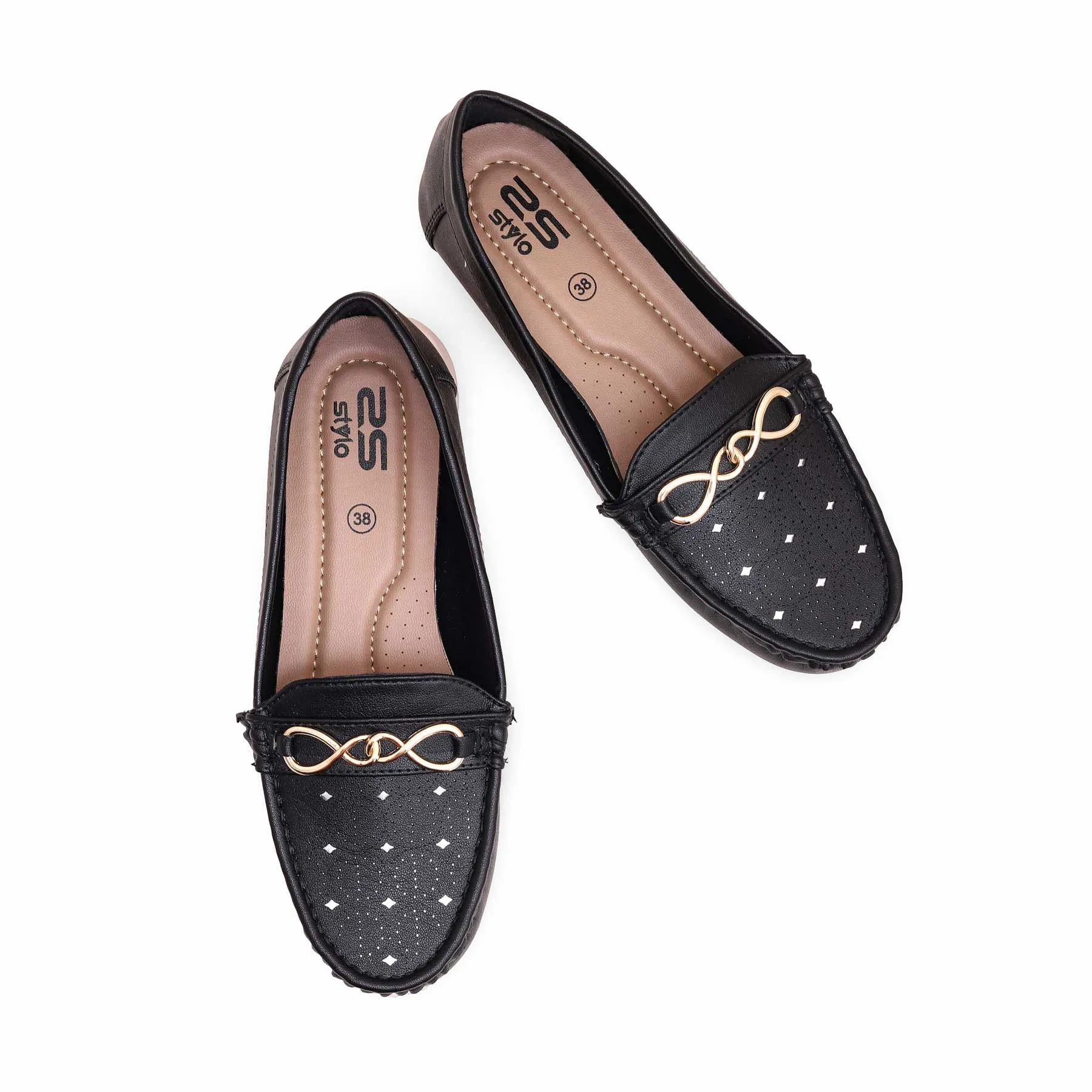 Black Moccasin WN4401 soft inside Quiet Footprint